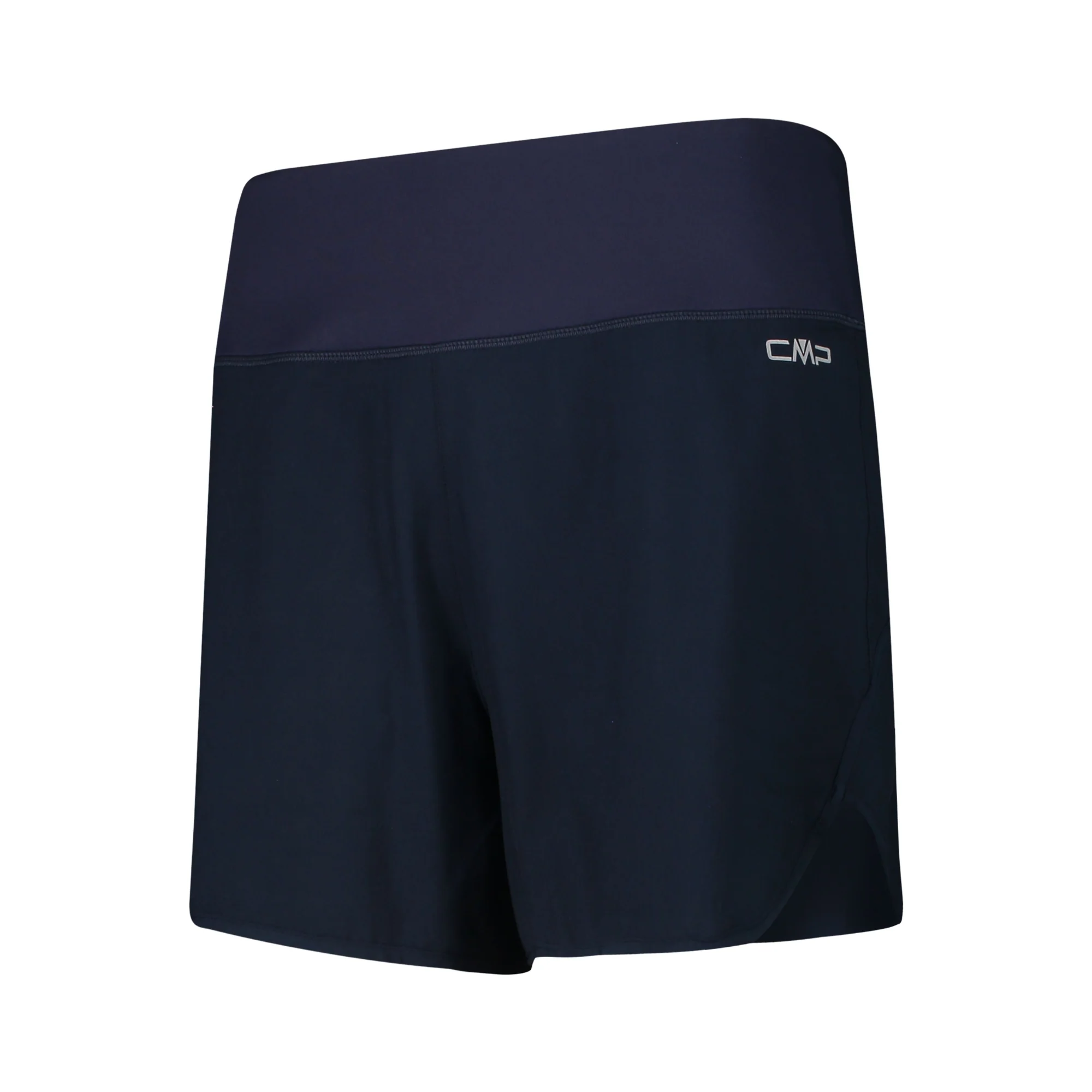 CMP Women's Unlimitech Trail Running 2-in-1 Shorts (Black/Blue)(3in) - Image 2