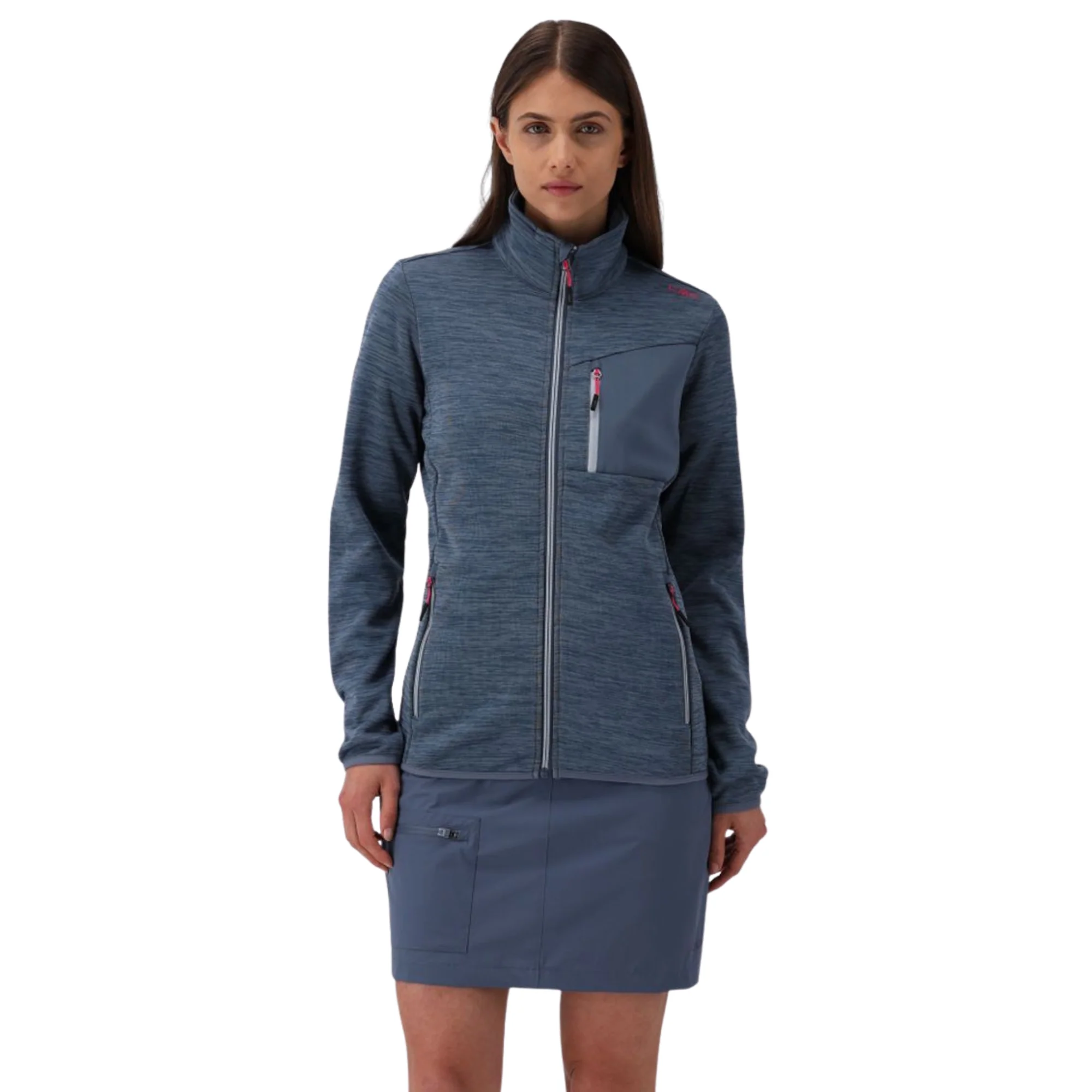 CMP Women's Jacquard Full Zip Fleece (Space Mel) - Image 6