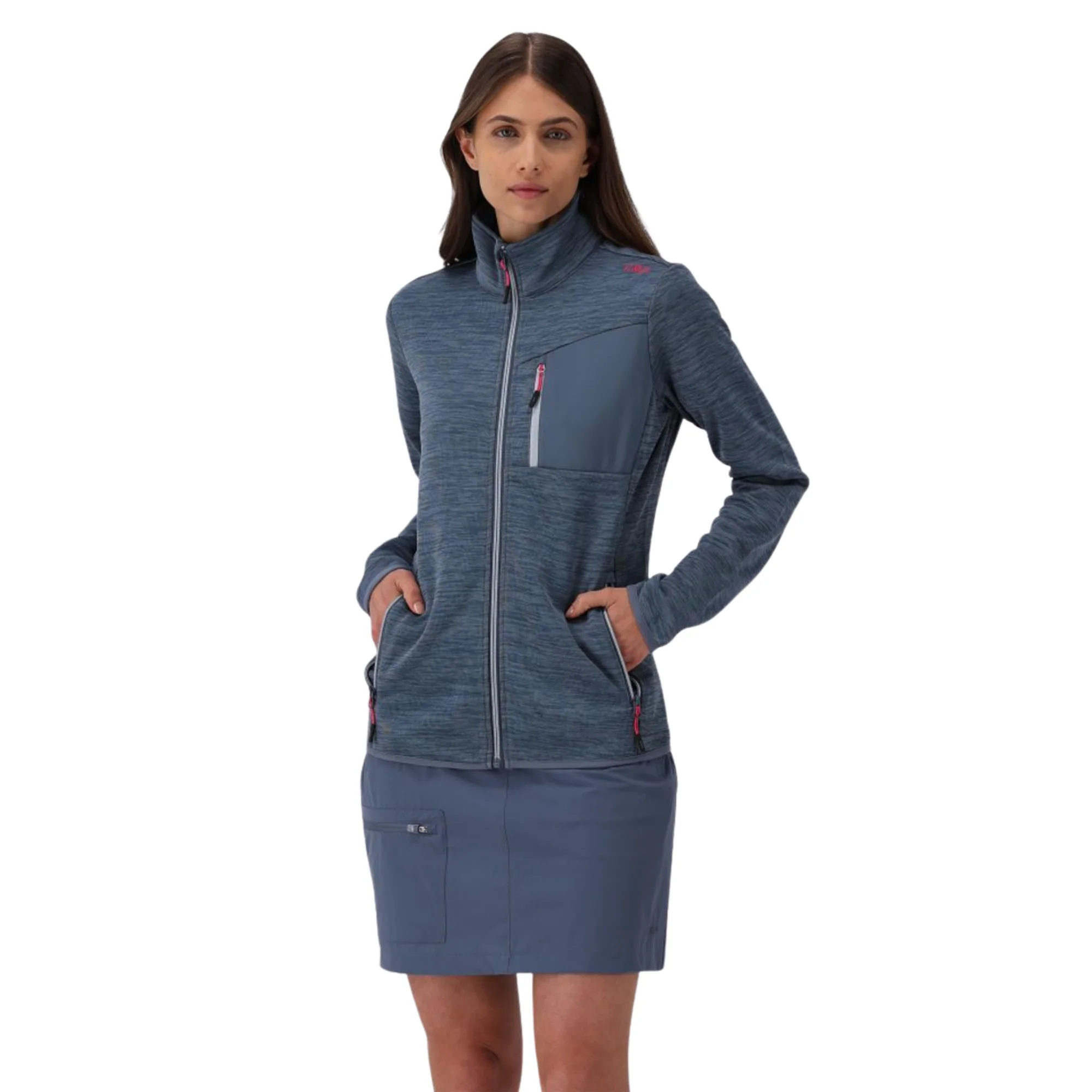 CMP Women's Jacquard Full Zip Fleece (Space Mel) - Image 7