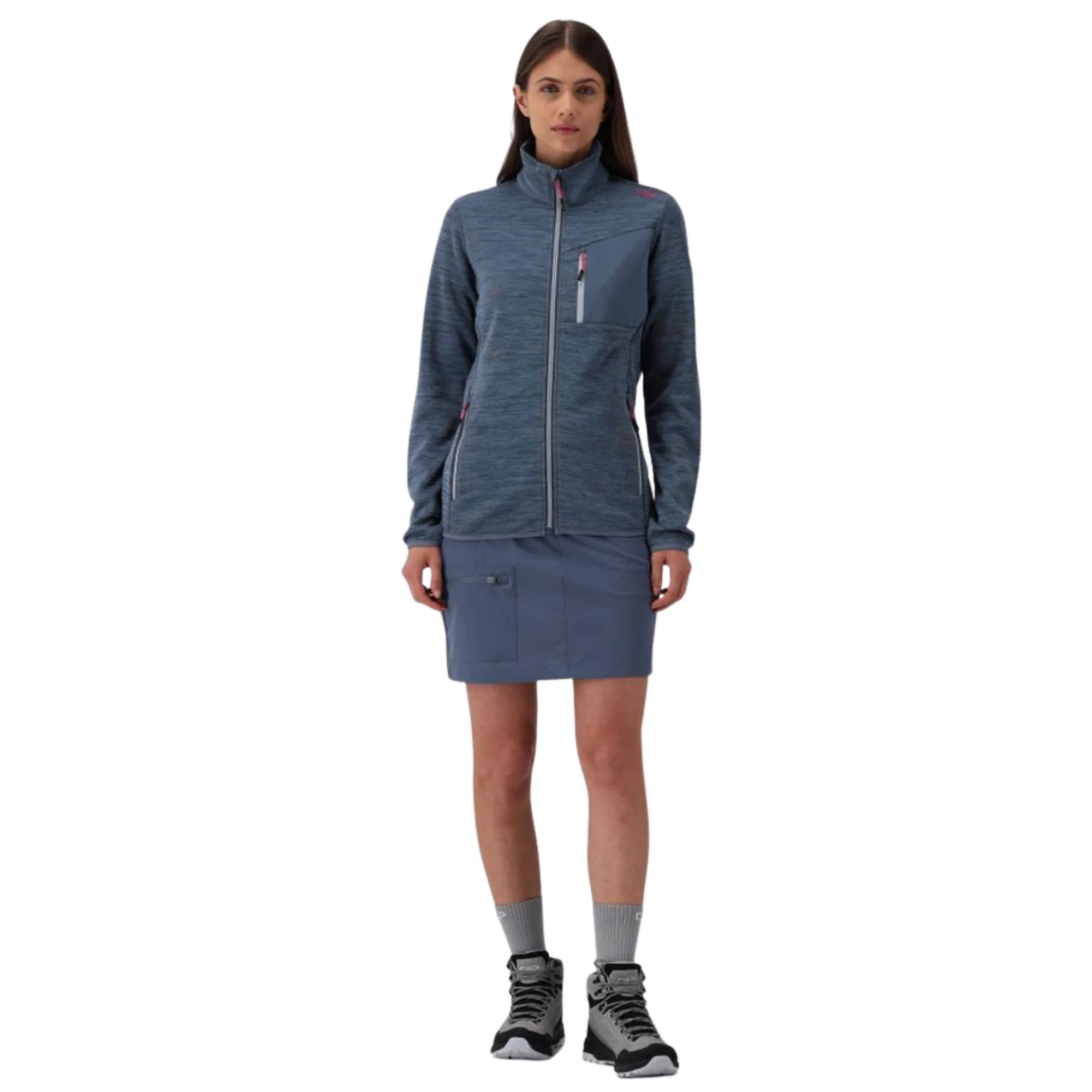 CMP Women's Jacquard Full Zip Fleece (Space Mel) - Image 9