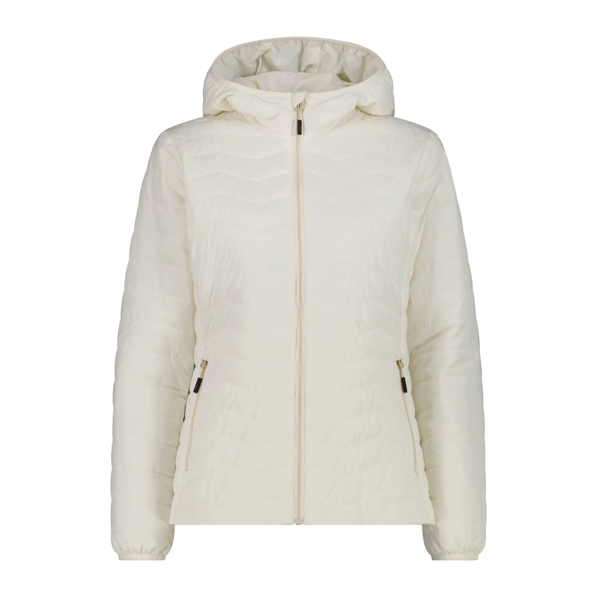 CMP Women's Padded Hooded Insulated Jacket (Offwhite)