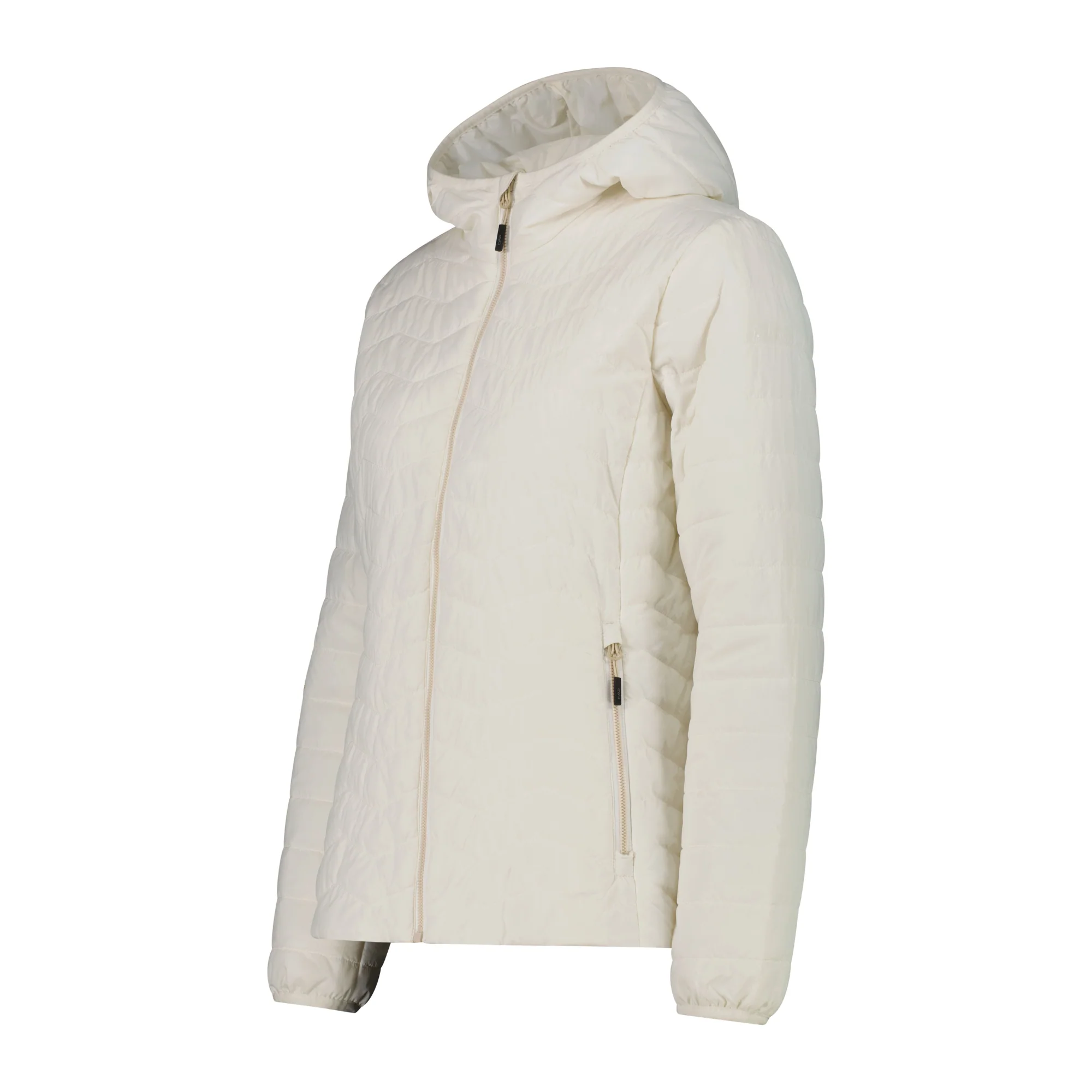 CMP Women's Padded Hooded Insulated Jacket (Offwhite) - Image 2