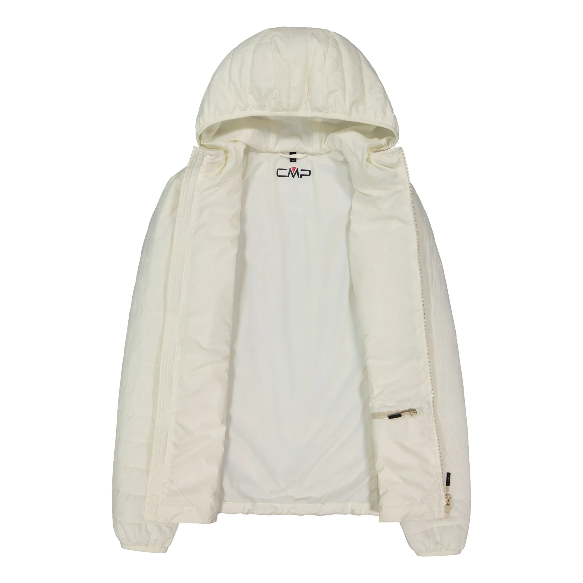CMP Women's Padded Hooded Insulated Jacket (Offwhite) - Image 4