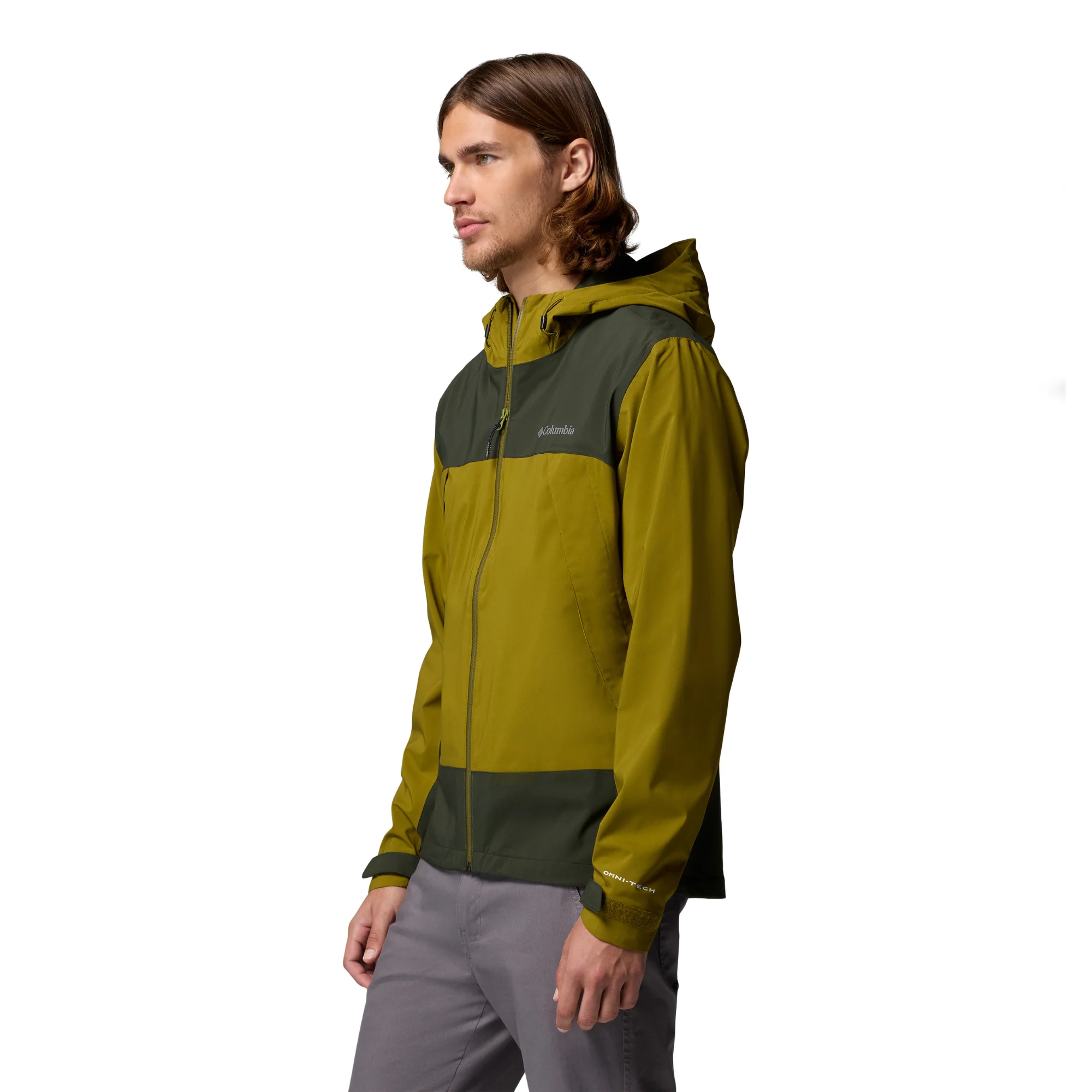 Columbia Men's Boulder Falls Waterproof Jacket (Mossy Green/Greenscape) - Image 2
