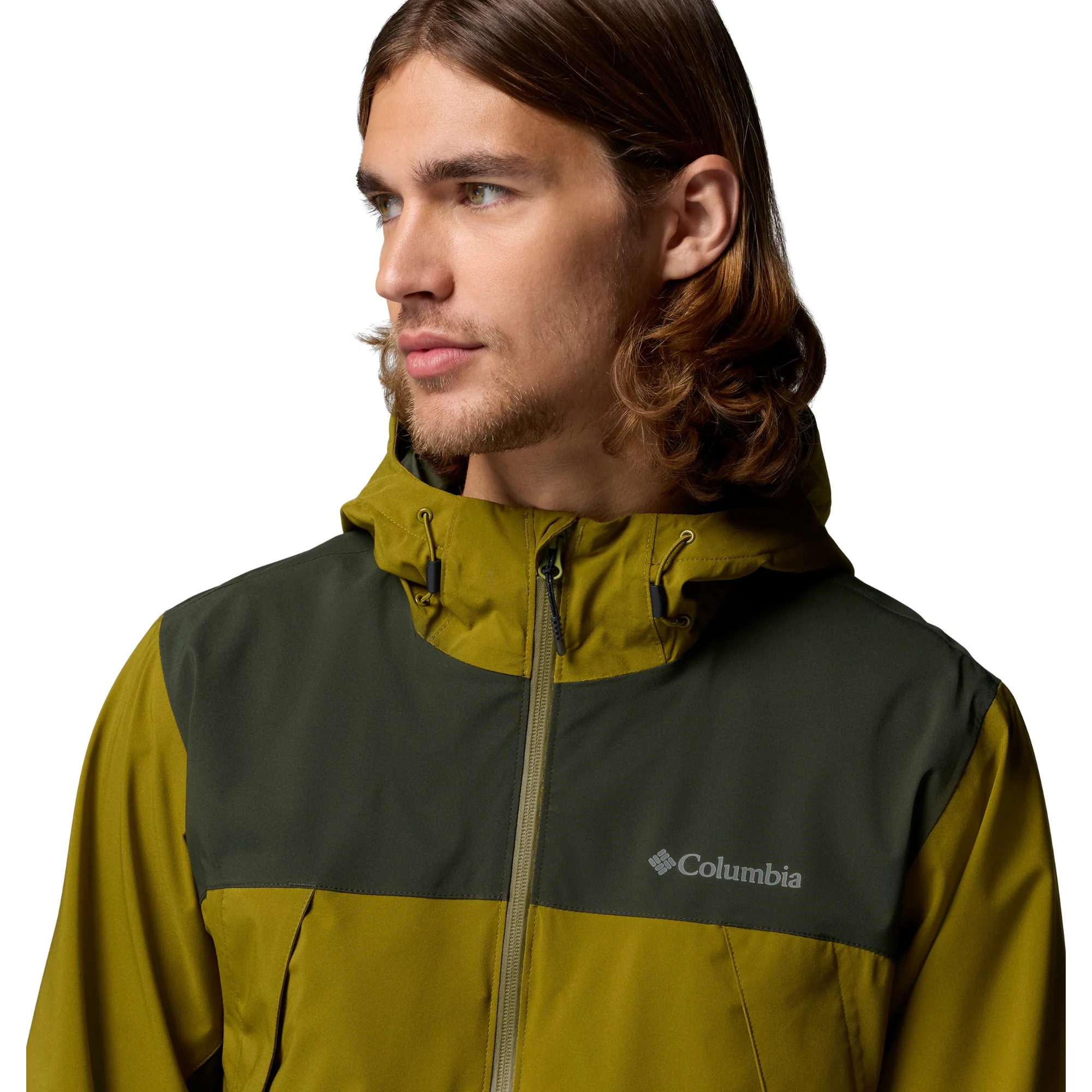 Columbia Men's Boulder Falls Waterproof Jacket (Mossy Green/Greenscape) - Image 8