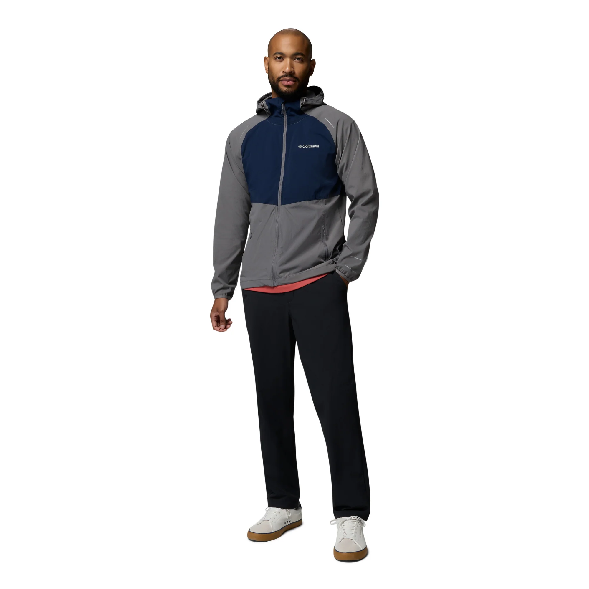 Columbia Men's Columbia Tech II Wind Softshell Jacket (City Grey/Collegiate Navy) - Image 7