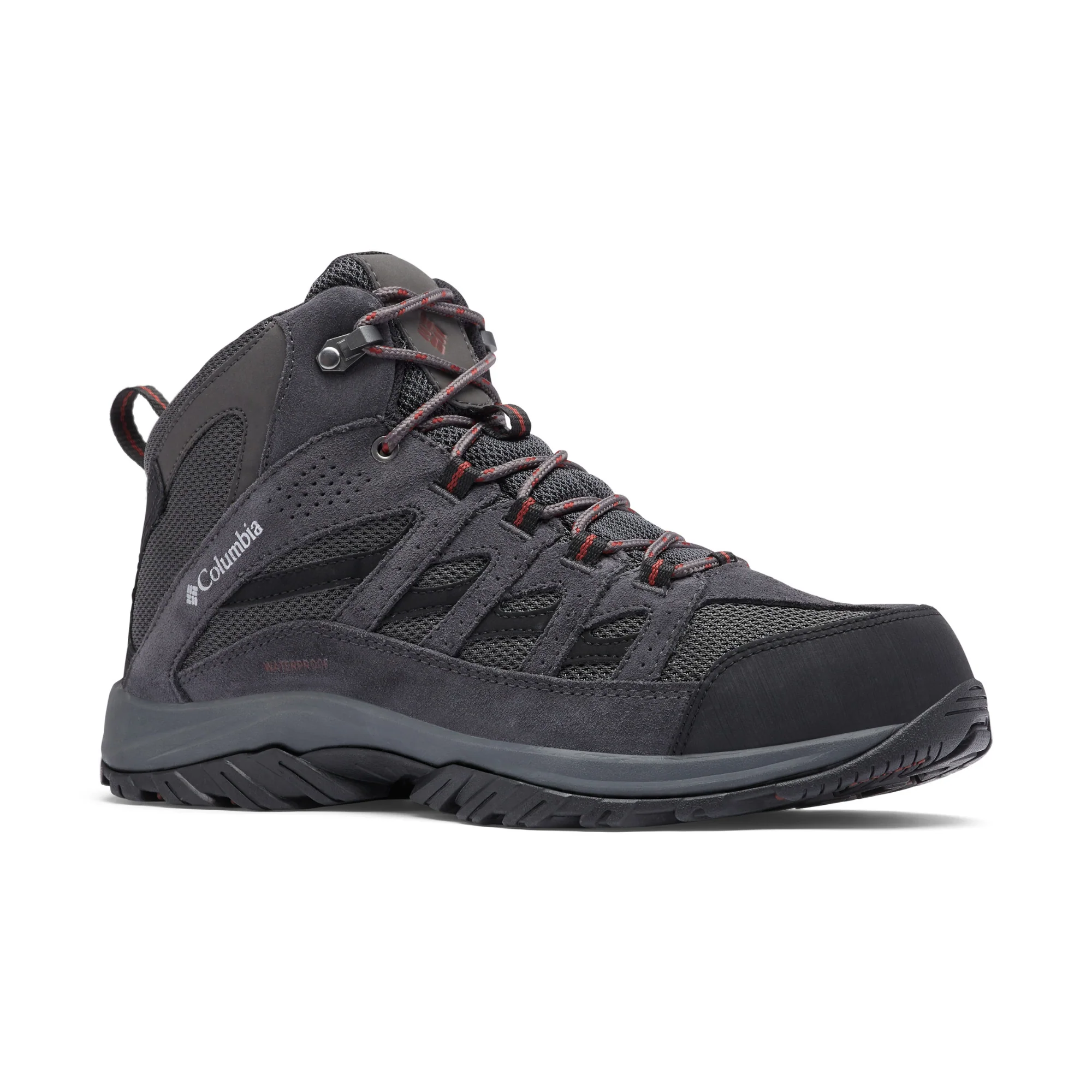 Columbia Men's Crestwood Waterproof Mid Trail Boots (Dark Grey/Deep Rust) - Image 3