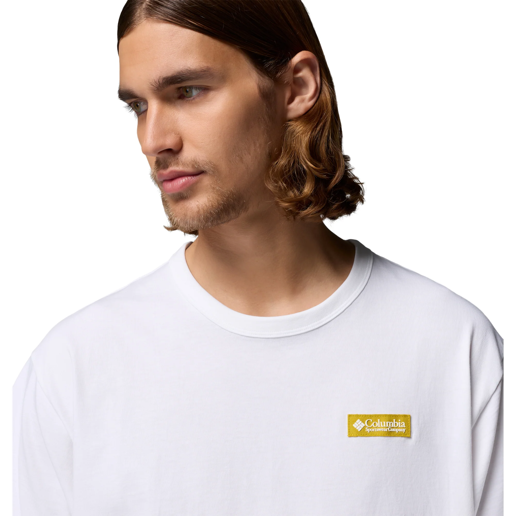 Columbia Men's CSC Heavyweight Iconic Short Sleeve Tee (White/Repeated Peaks) - Image 5