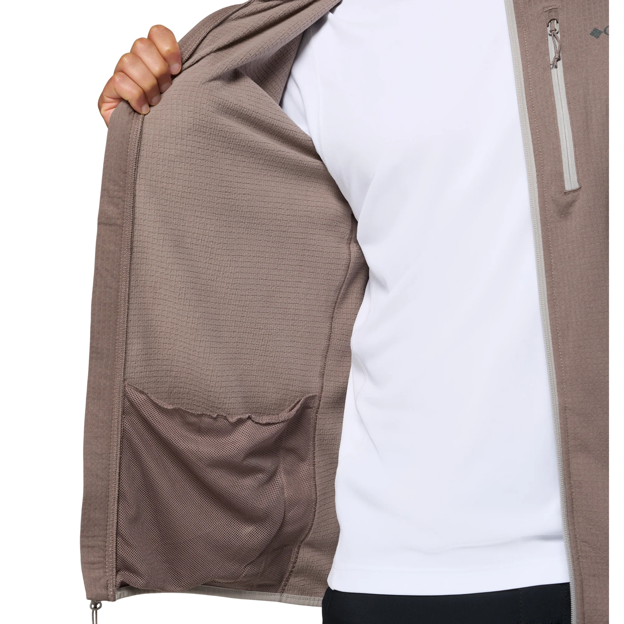 Columbia Men's Essential Hike Grid Full Zip Fleece (Iron/Flint Grey) - Image 11