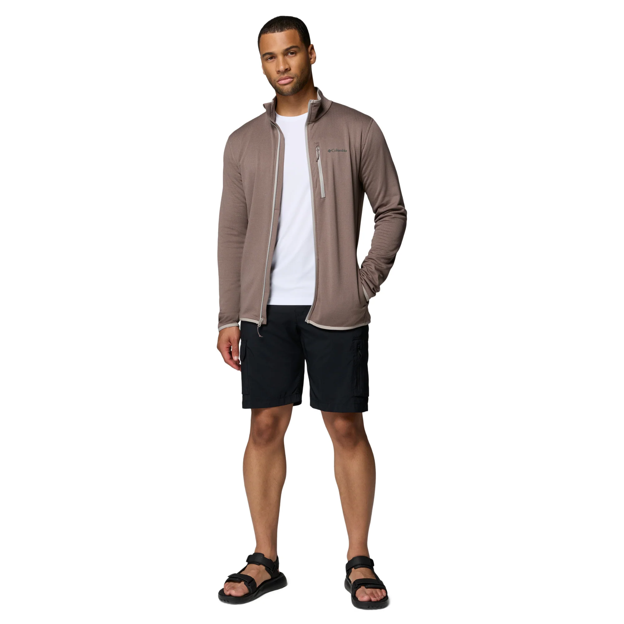 Columbia Men's Essential Hike Grid Full Zip Fleece (Iron/Flint Grey) - Image 13