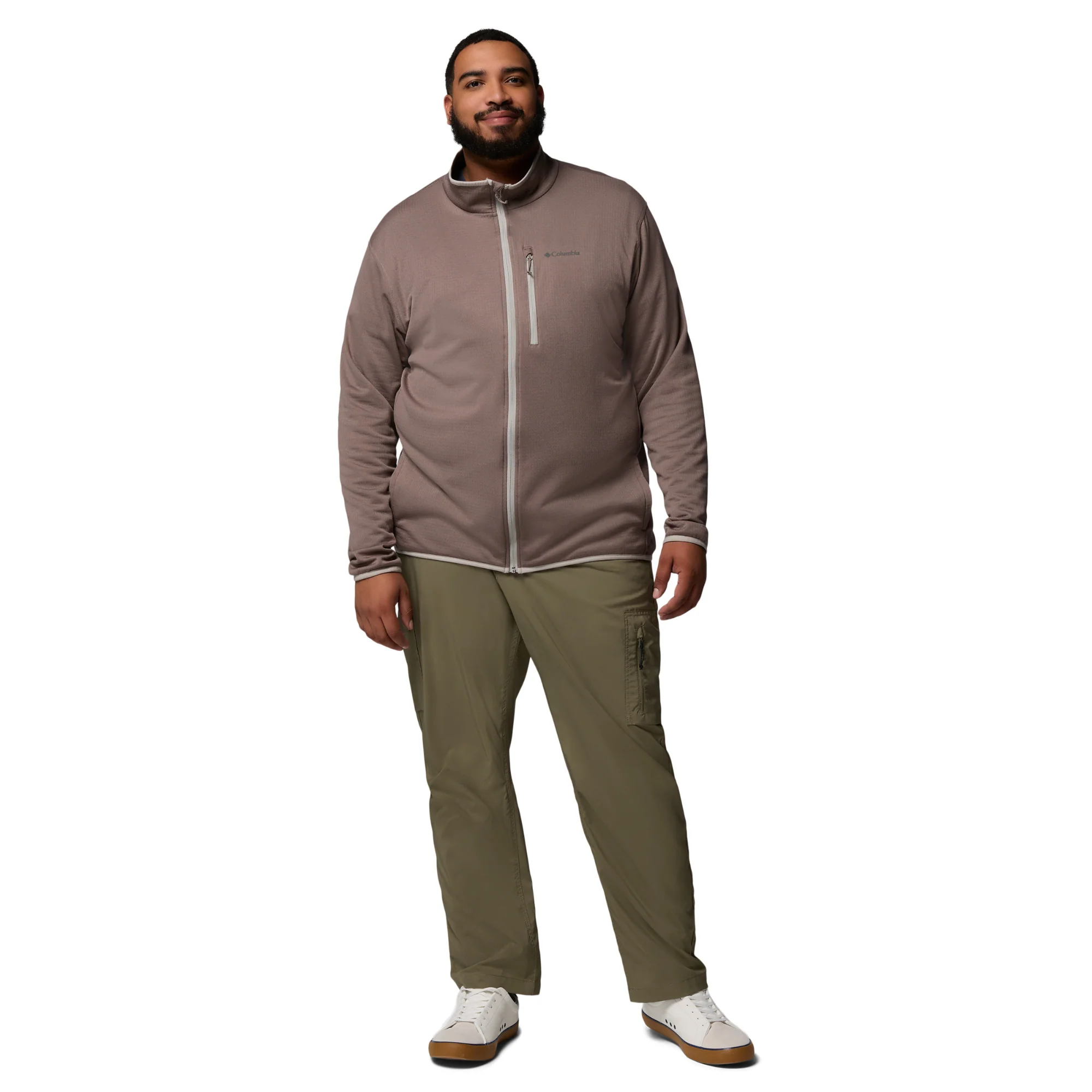 Columbia Men's Essential Hike Grid Full Zip Fleece (Iron/Flint Grey) - Image 14