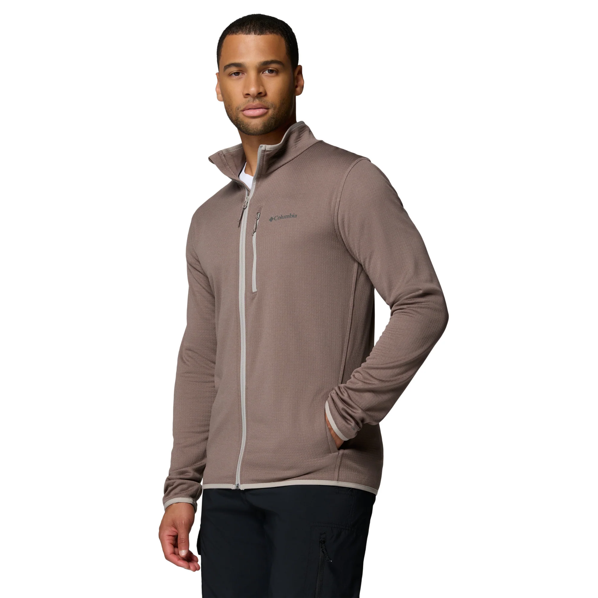 Columbia Men's Essential Hike Grid Full Zip Fleece (Iron/Flint Grey) - Image 3