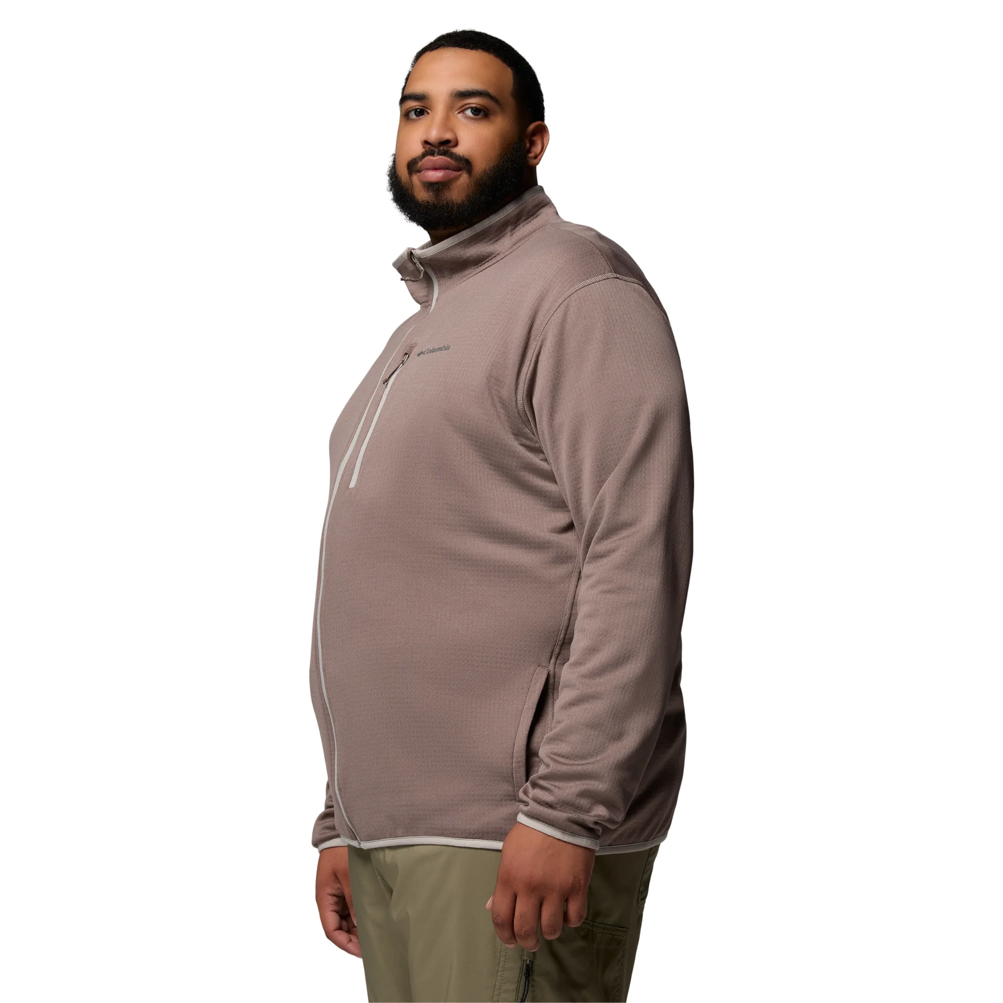 Columbia Men's Essential Hike Grid Full Zip Fleece (Iron/Flint Grey) - Image 4