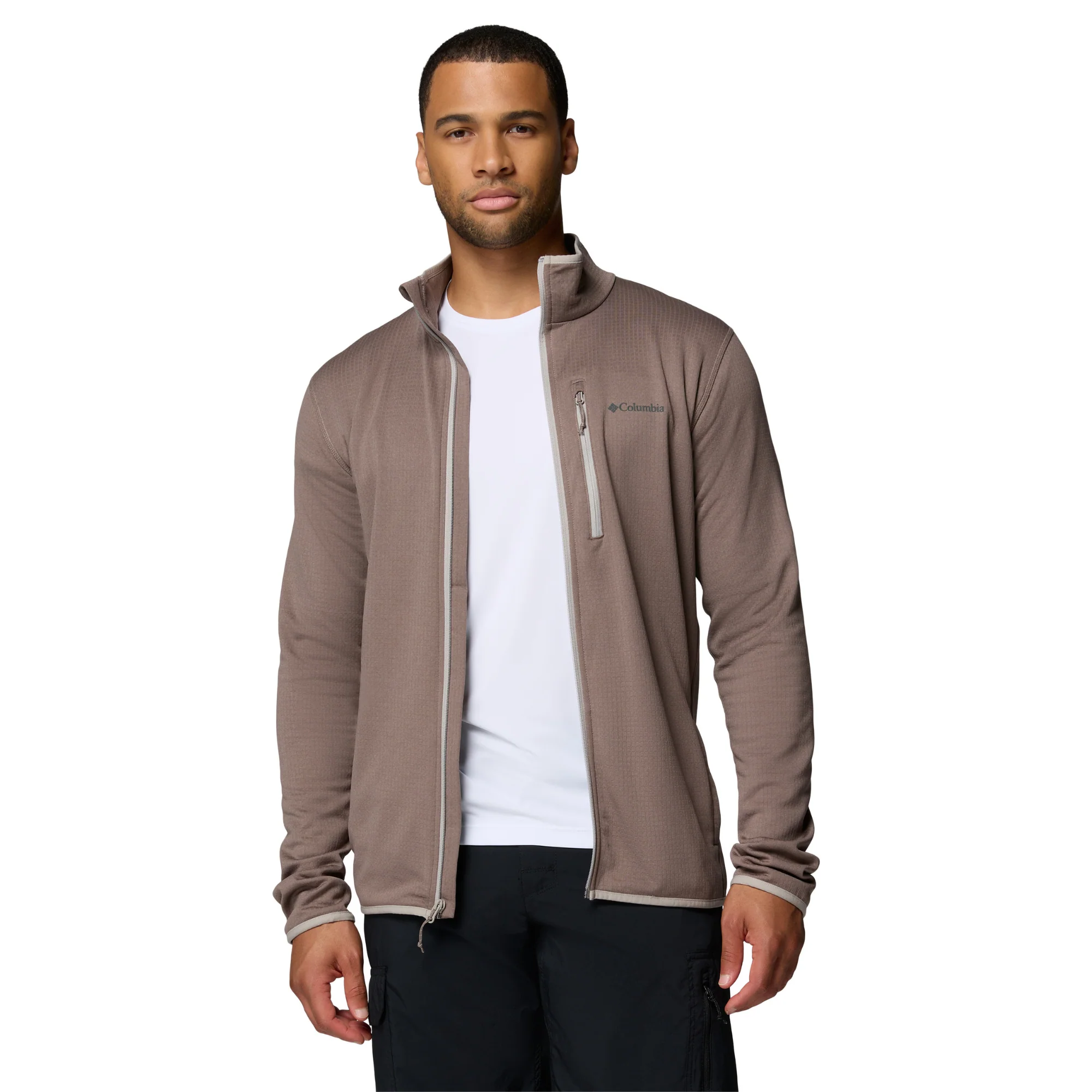 Columbia Men's Essential Hike Grid Full Zip Fleece (Iron/Flint Grey) - Image 7