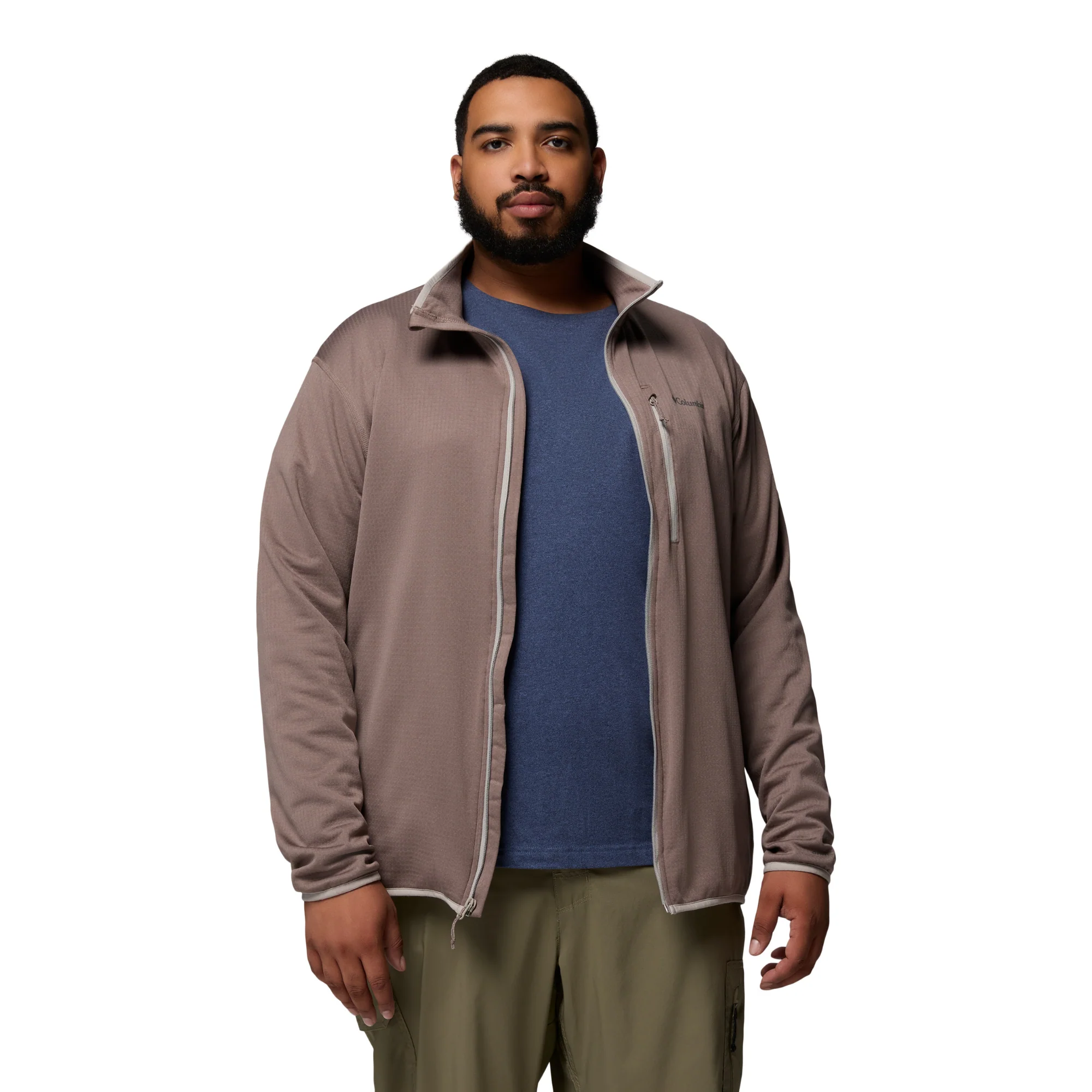 Columbia Men's Essential Hike Grid Full Zip Fleece (Iron/Flint Grey) - Image 8