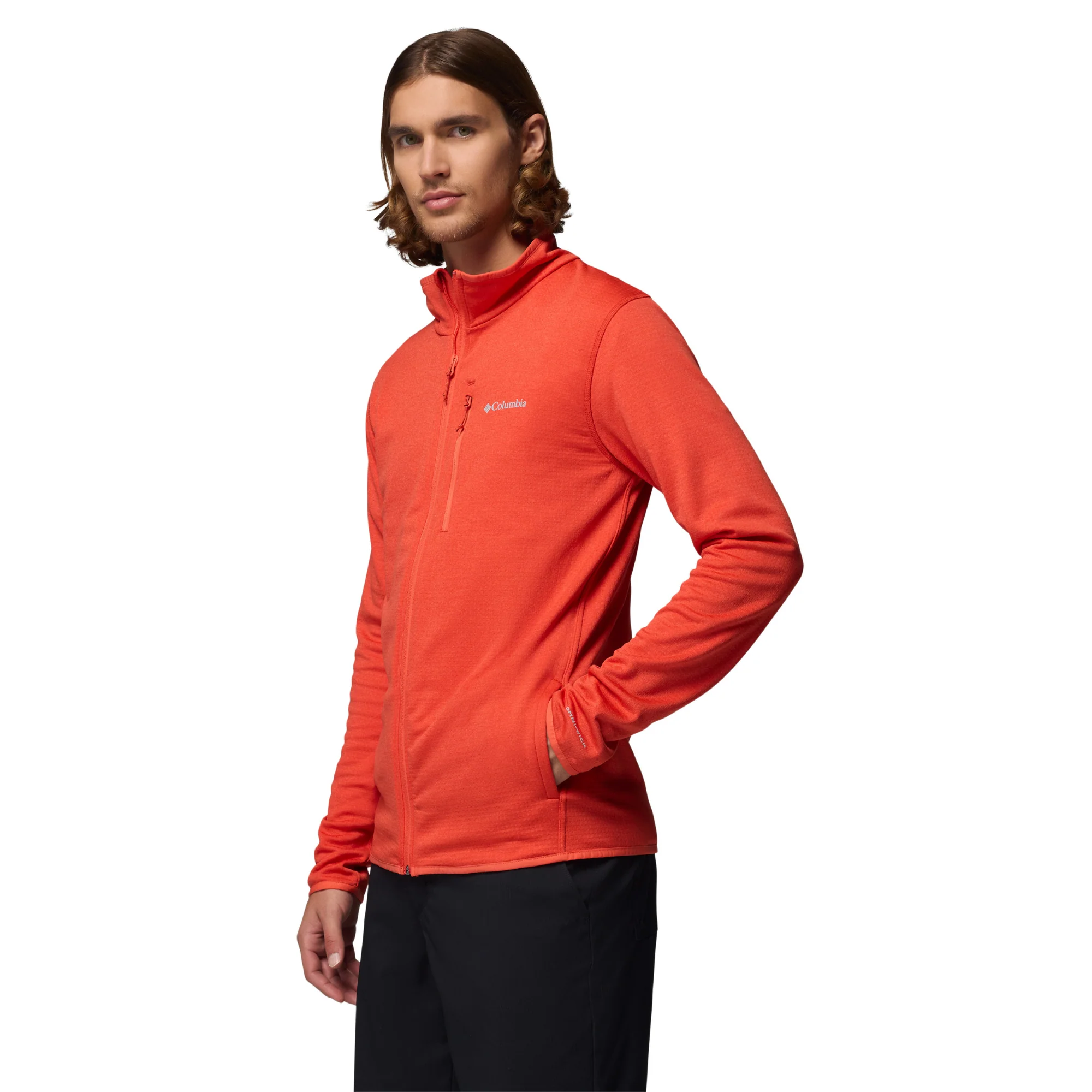 Columbia Men's Essential Hike Grid Full Zip Fleece (Super Sonic/Zing) - Image 2