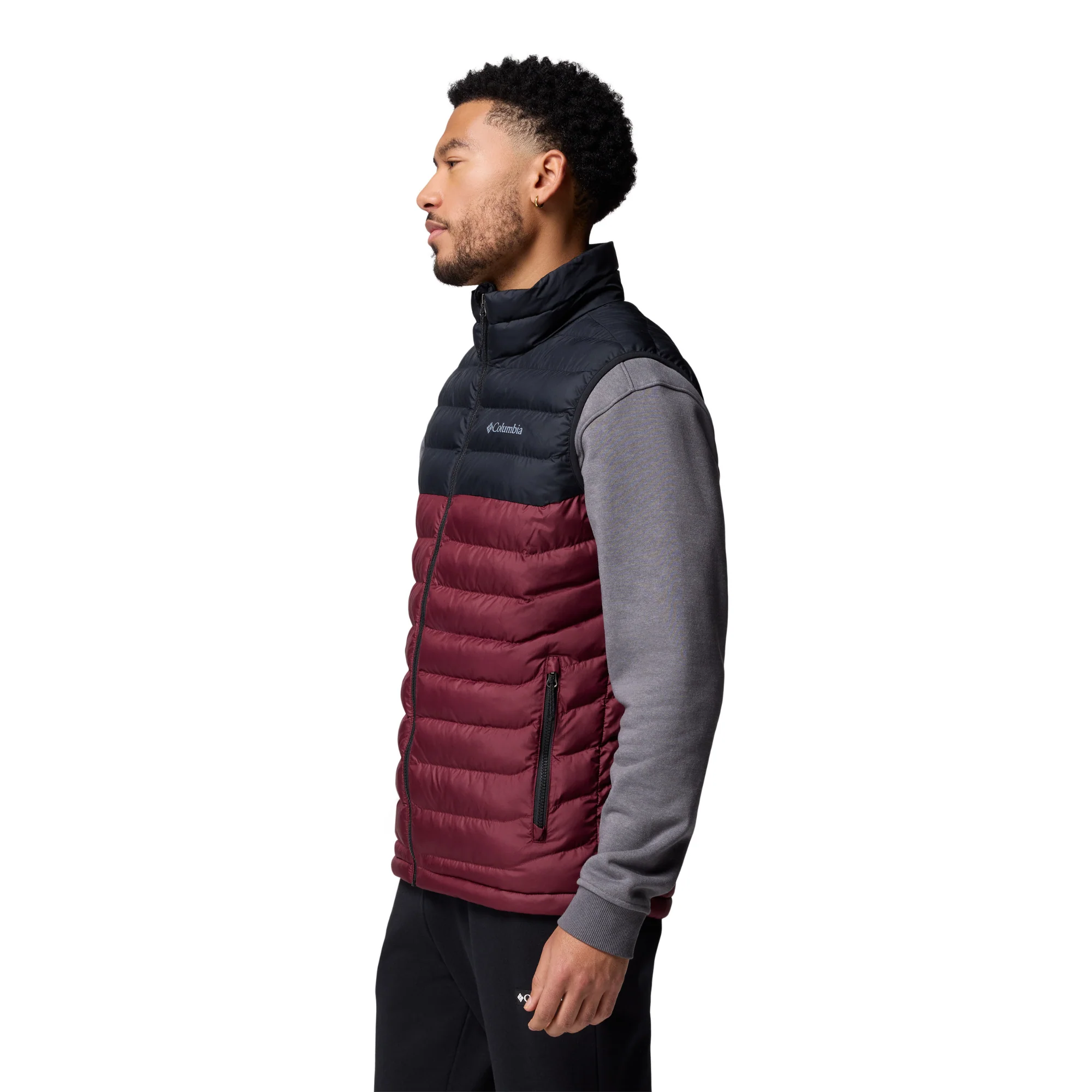 Columbia Men's Powder Lite II Insulated Vest (Rich Wine/Black) - Image 3