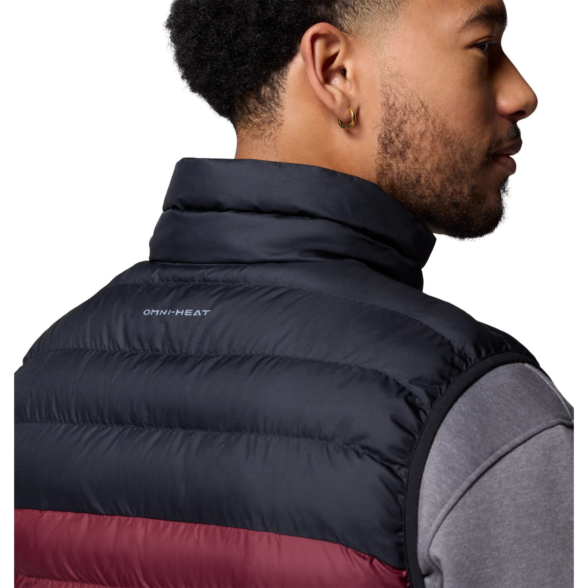 Columbia Men's Powder Lite II Insulated Vest (Rich Wine/Black) - Image 5