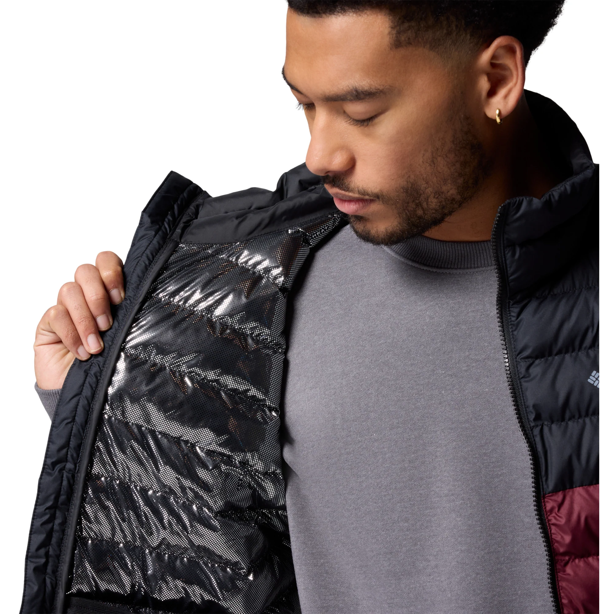 Columbia Men's Powder Lite II Insulated Vest (Rich Wine/Black) - Image 6