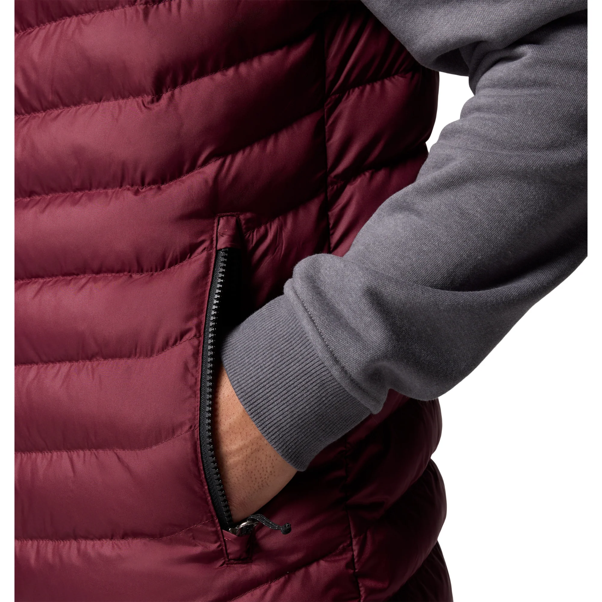 Columbia Men's Powder Lite II Insulated Vest (Rich Wine/Black) - Image 7