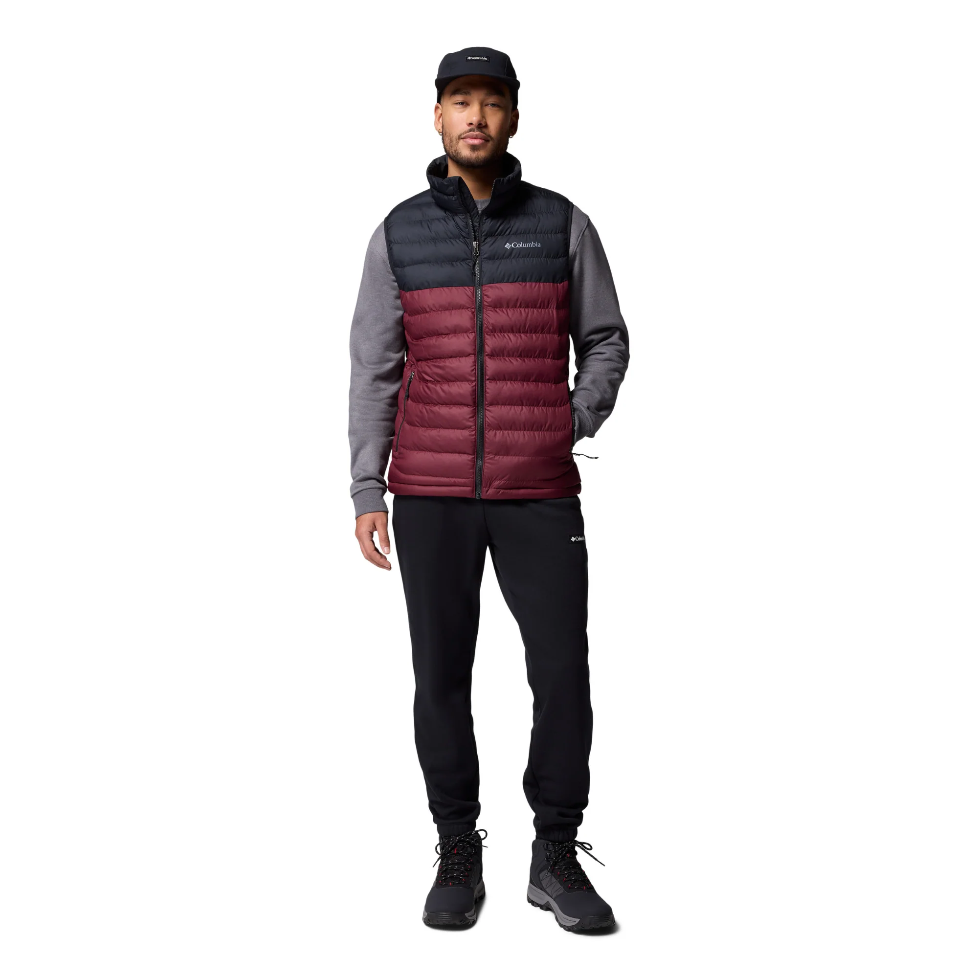 Columbia Men's Powder Lite II Insulated Vest (Rich Wine/Black) - Image 9