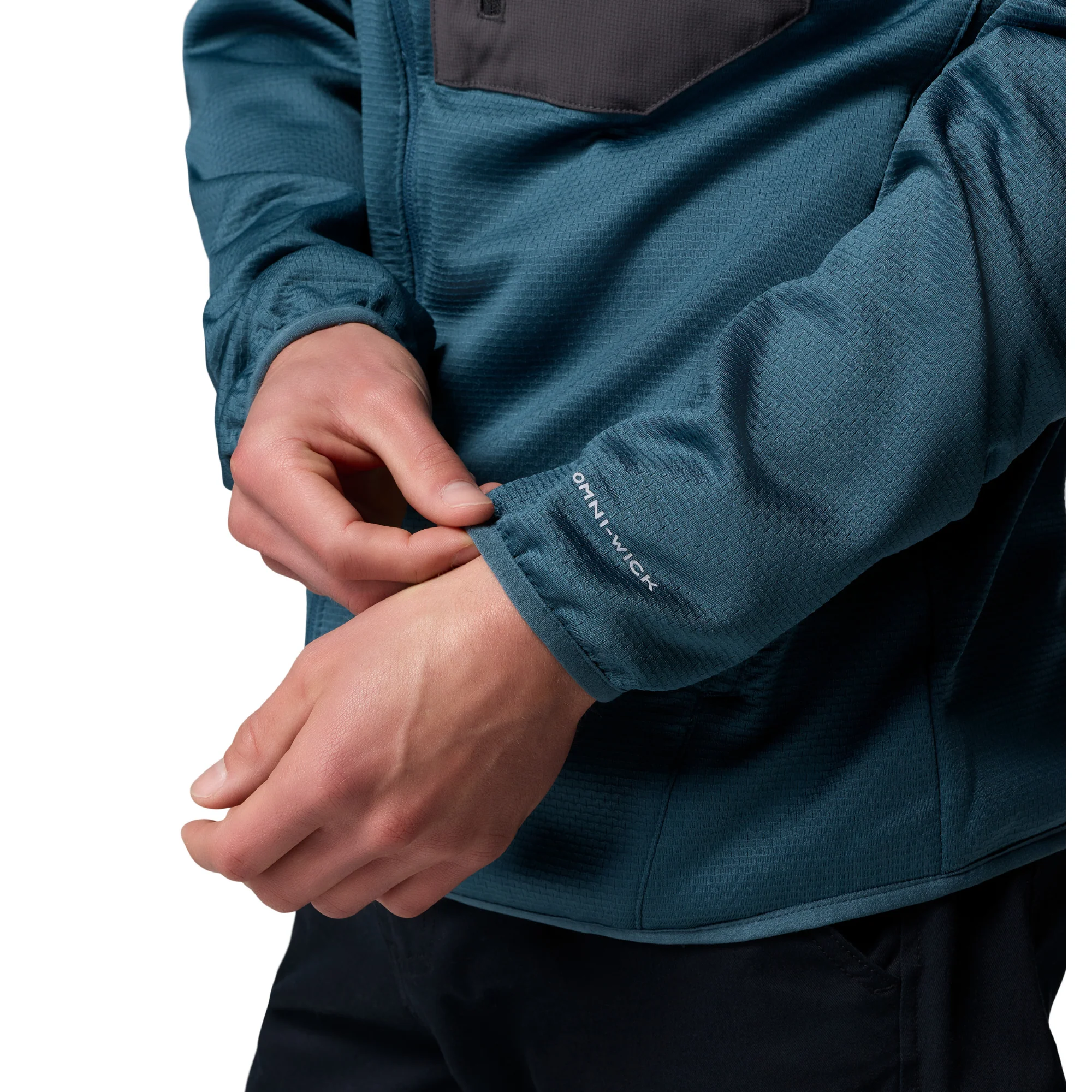 Columbia Men's Tall Heights Grid Hooded Full Zip Fleece (Everblue/Shark) - Image 5