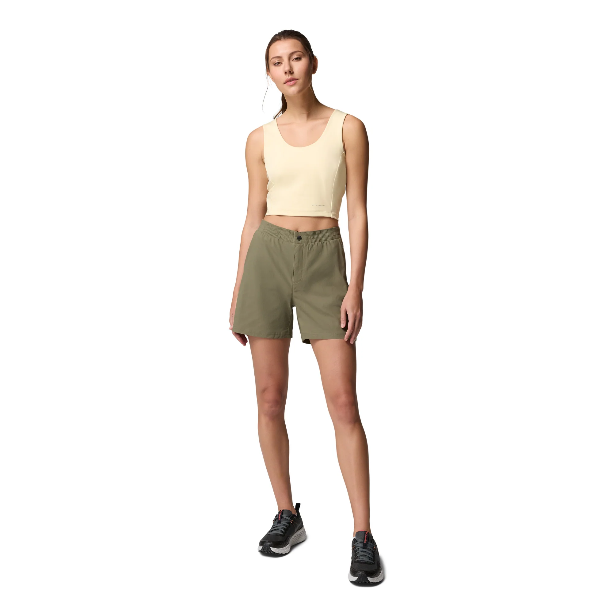 Columbia Women's Cedar Crest Shorts (Stone Green)(5in) - Image 11