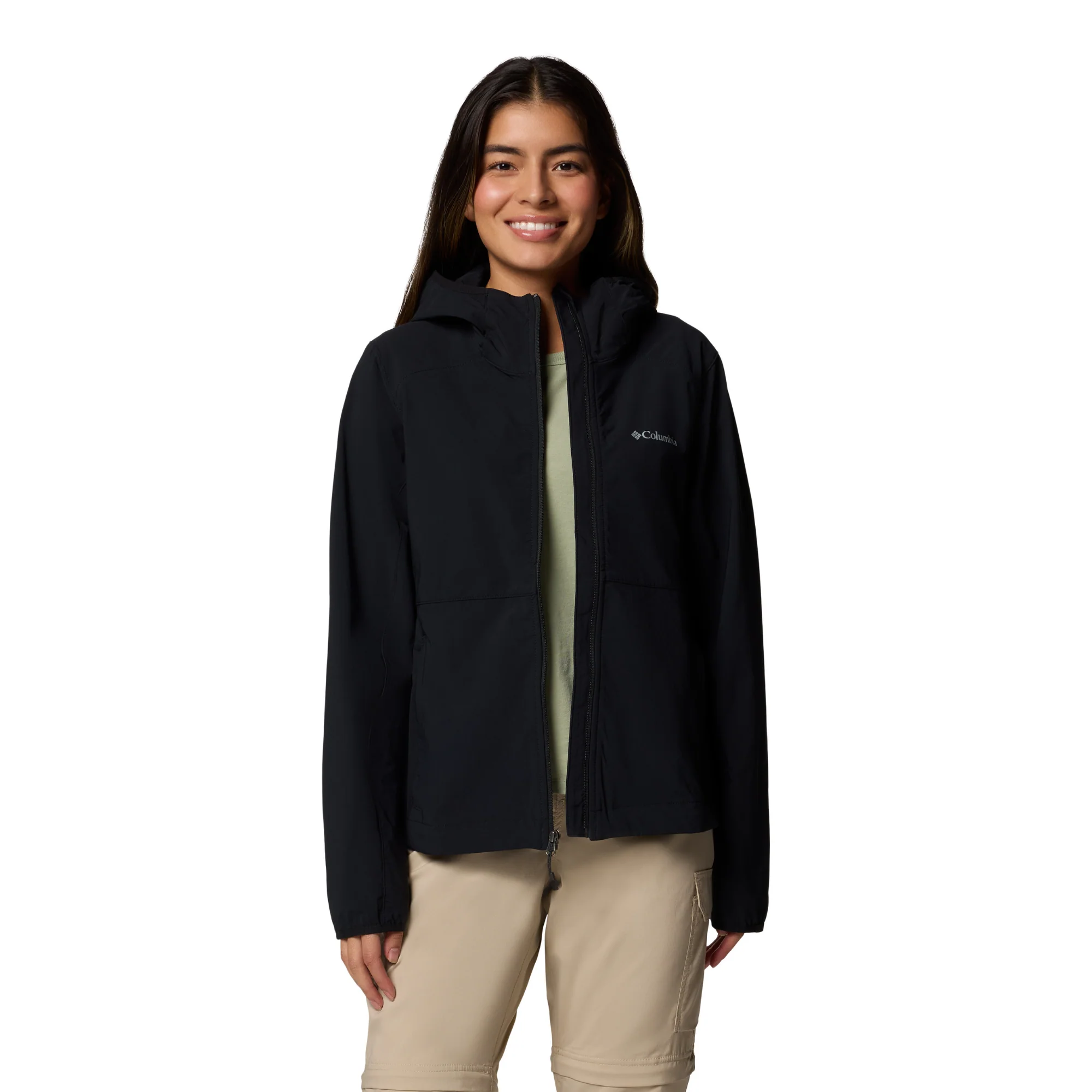 Columbia Women's Heather Canyon II Hooded Softshell Jacket (Black) - Image 6