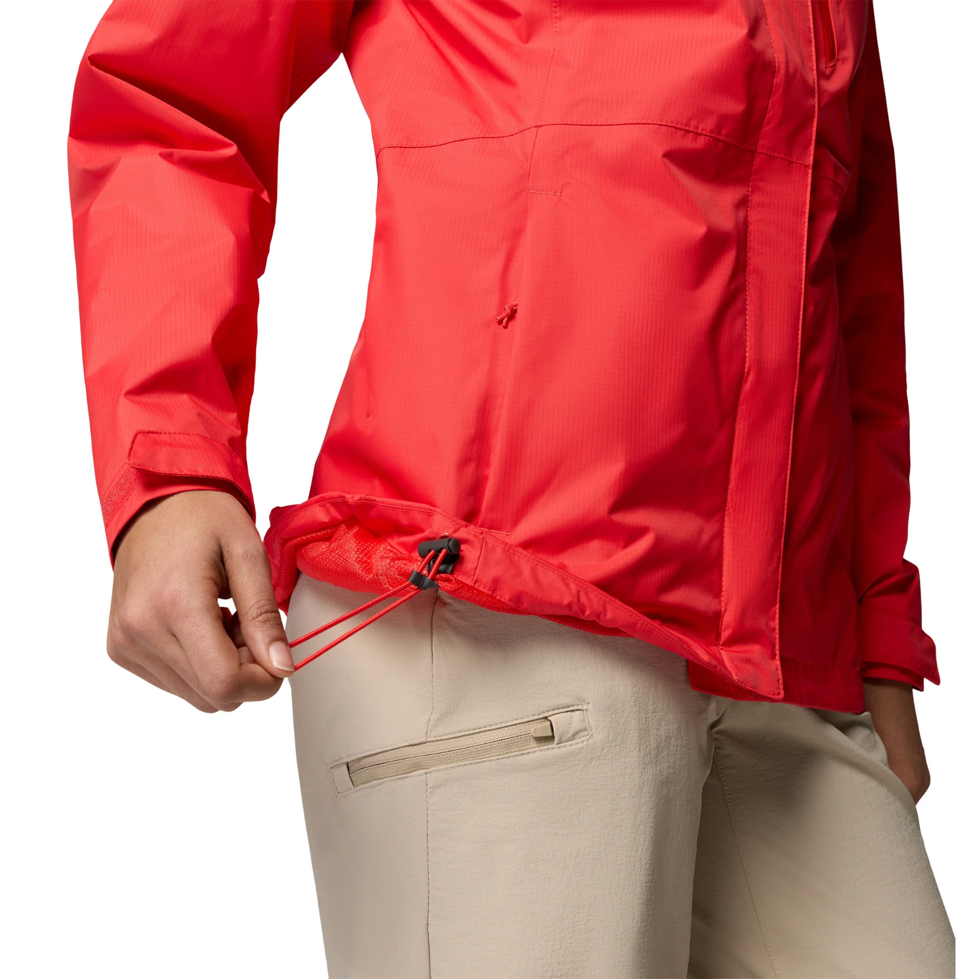 Columbia Women's Pouring Adventure III Waterproof Jacket (Poppy Red) - Image 7