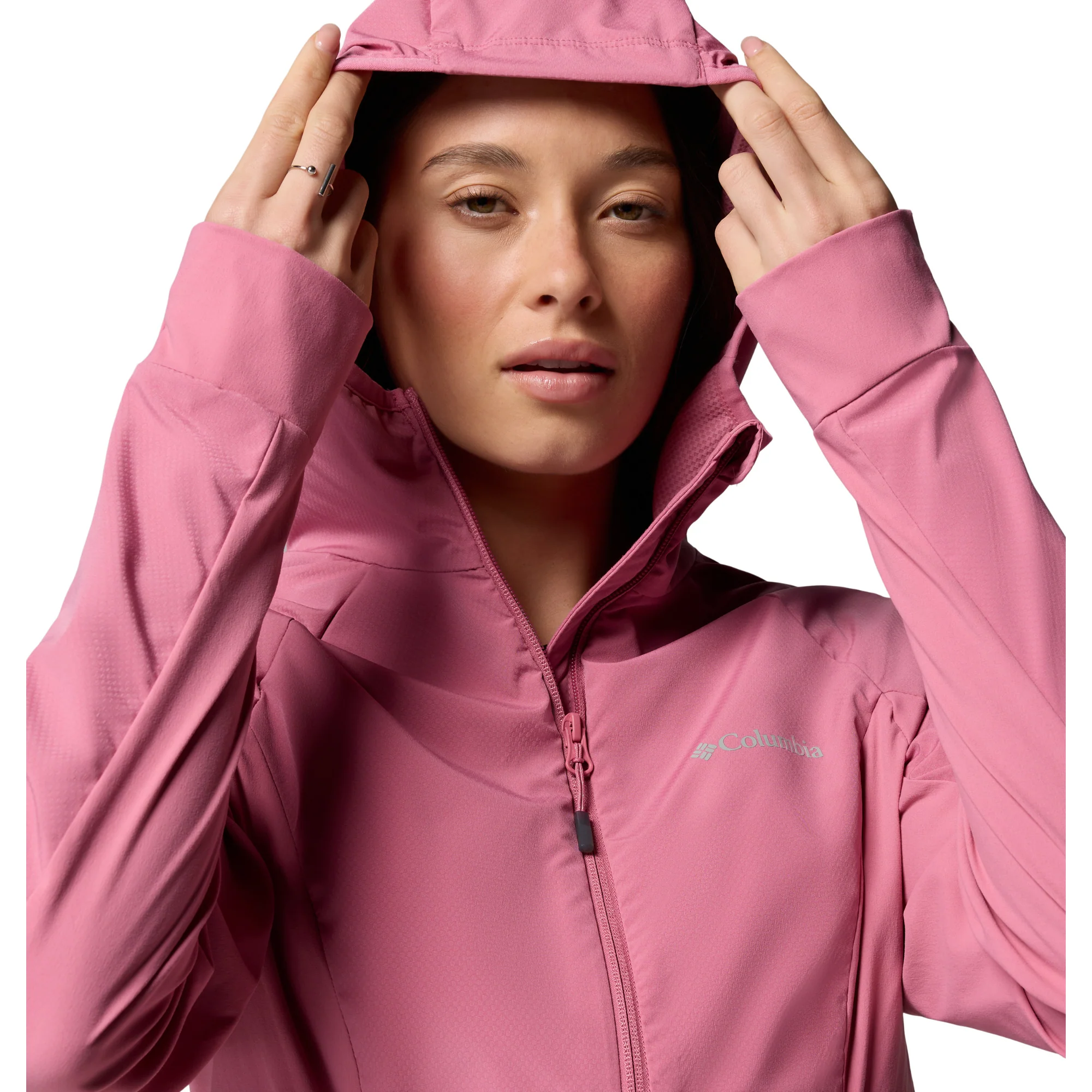 Columbia Women's Sweet As III Hooded Softshell Jacket (Rosette) - Image 5