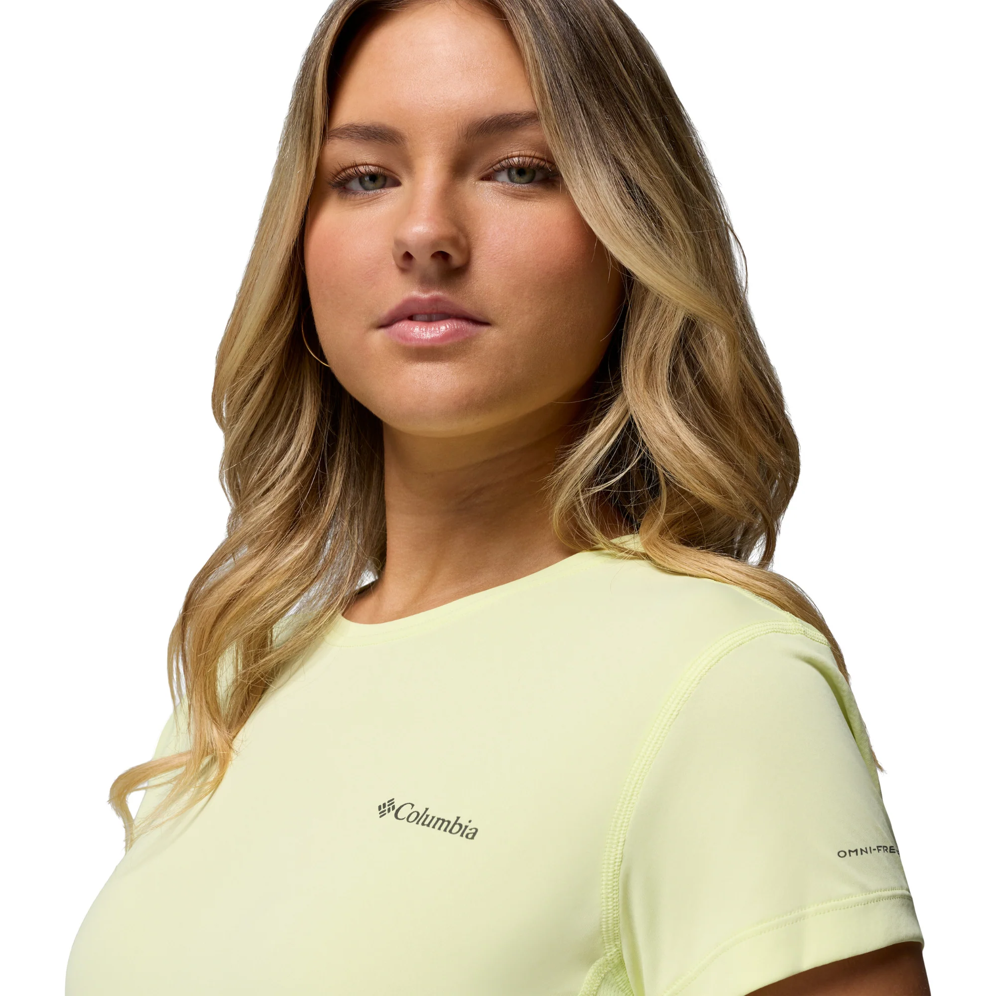 Columbia Women's Zero Rules Light Short Sleeve Crew Neck Technical Tee (Citron Haze) - Image 4
