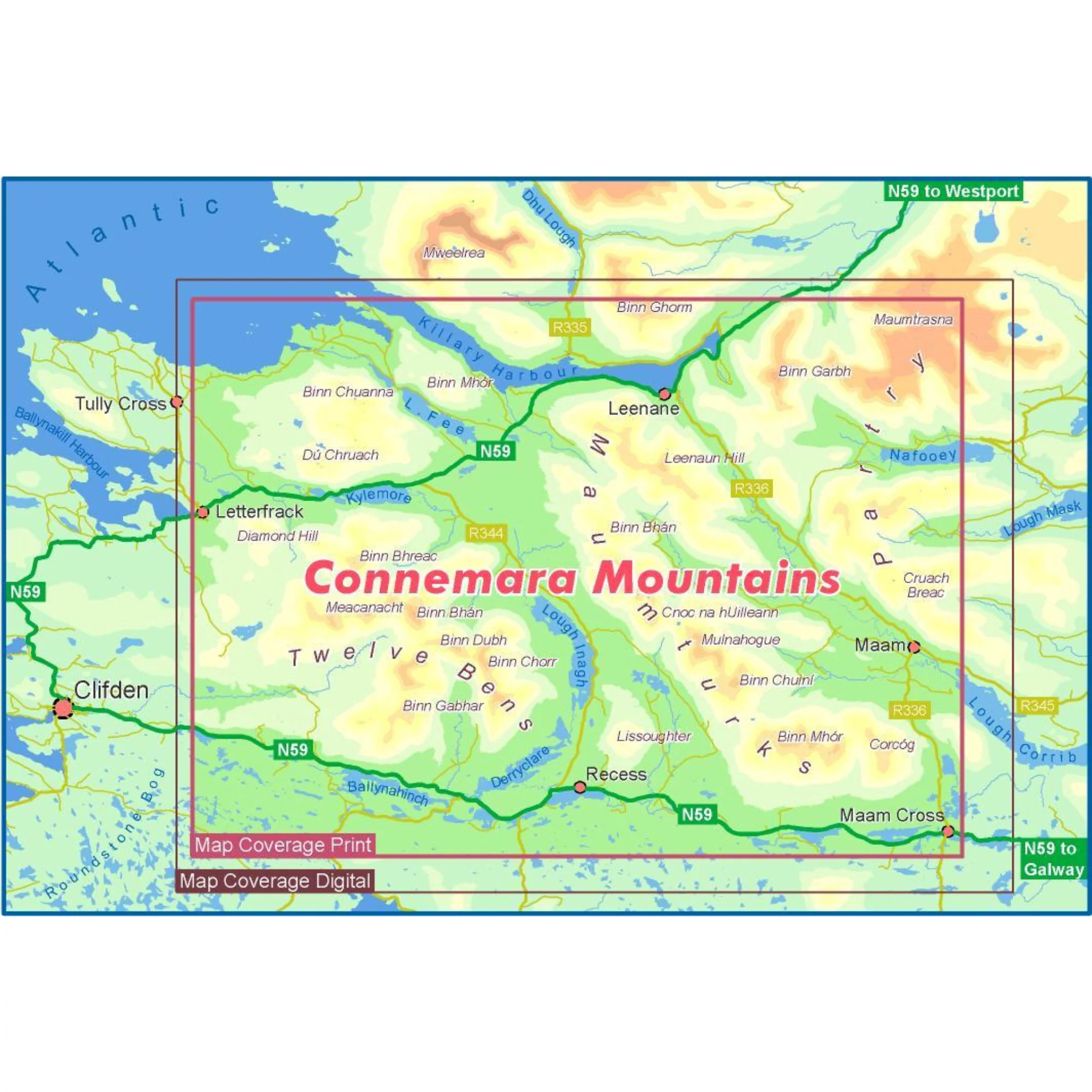 EastWest Mapping Connemara Mountains Map (1:25,000) - Image 2