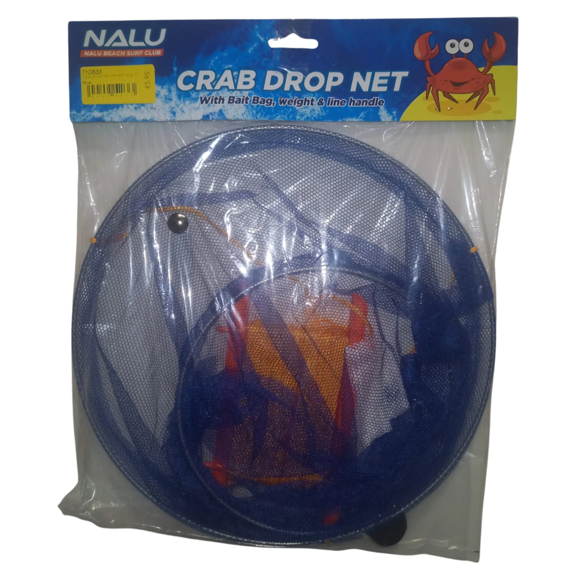 Nalu Kids Crab Drop Net with Bait Bag (Blue)