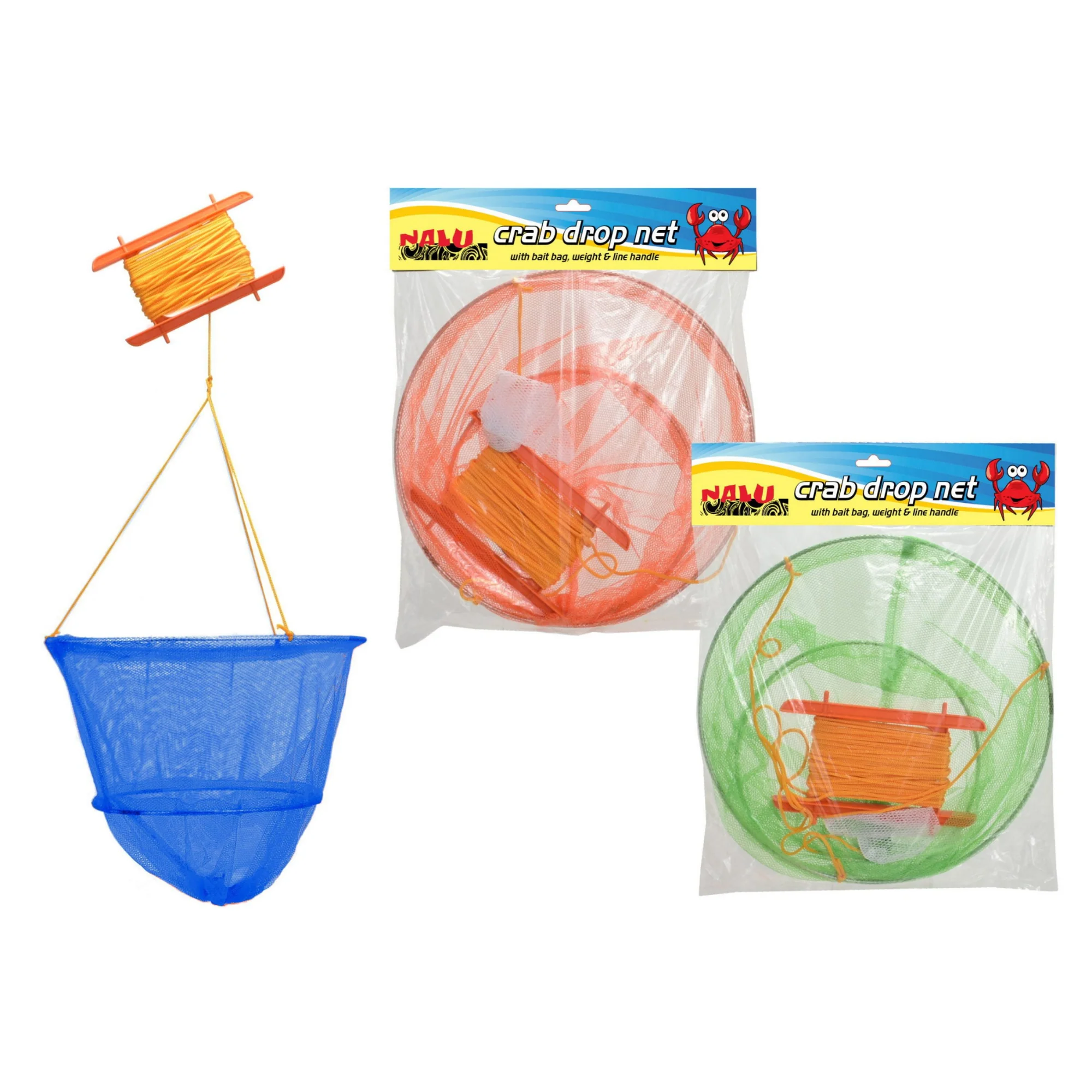 Nalu Kids Crab Drop Net with Bait Bag (Orange) - Image 2