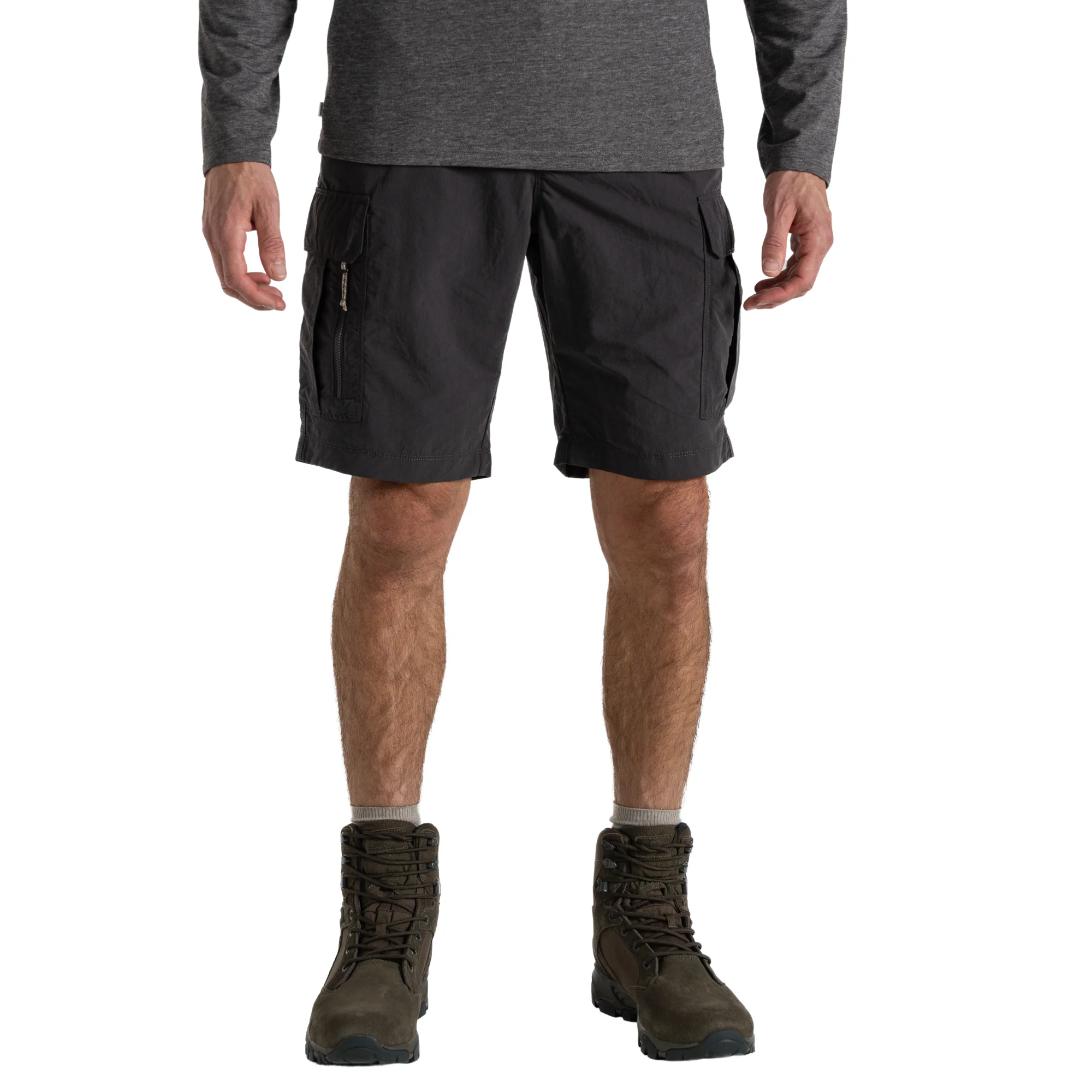 Craghoppers Men's NosiLife III UPF40 Cargo Shorts (Black Pepper)(10.5in)