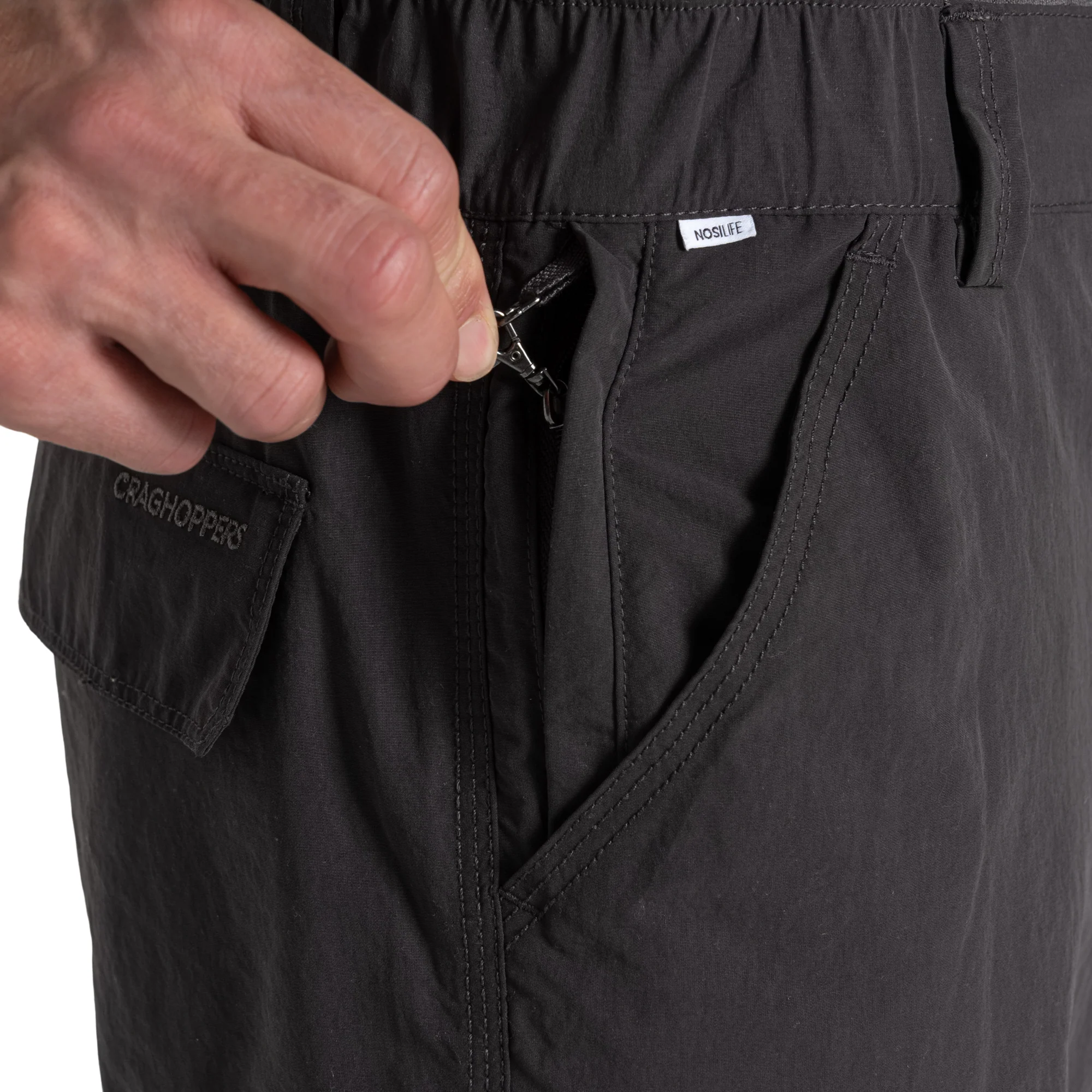 Craghoppers Men's NosiLife III UPF40 Cargo Shorts (Black Pepper)(10.5in) - Image 5