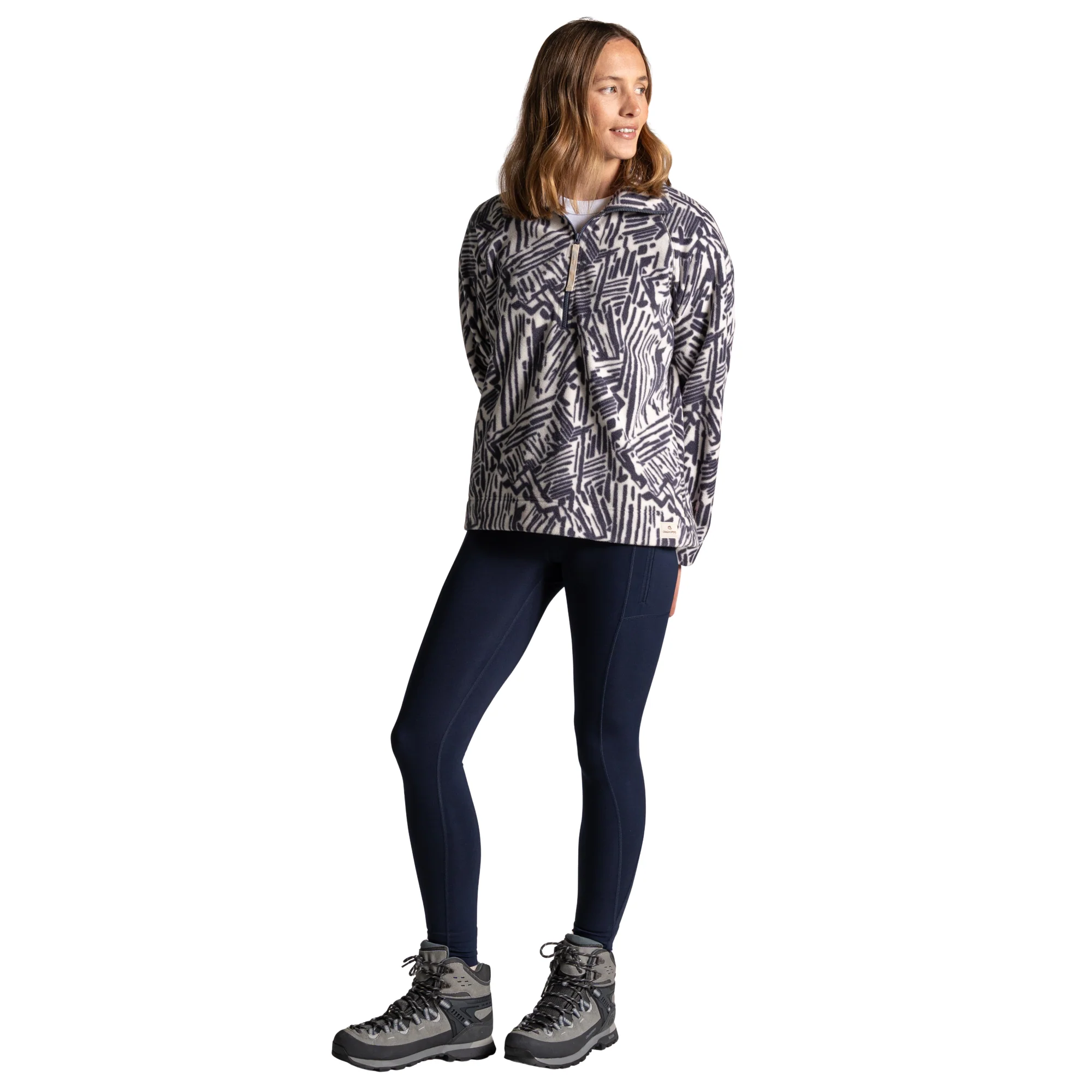 Craghoppers Women's Annjela Half Zip Fleece Top (Anthracite Print) - Image 5