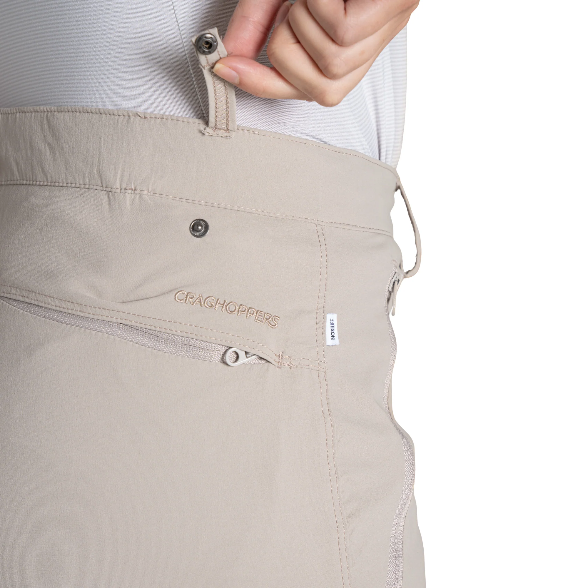 Craghoppers Women's Nosilife Pro III Insect Repellent UPF50 Trousers (Soft Mushroom) - Image 4