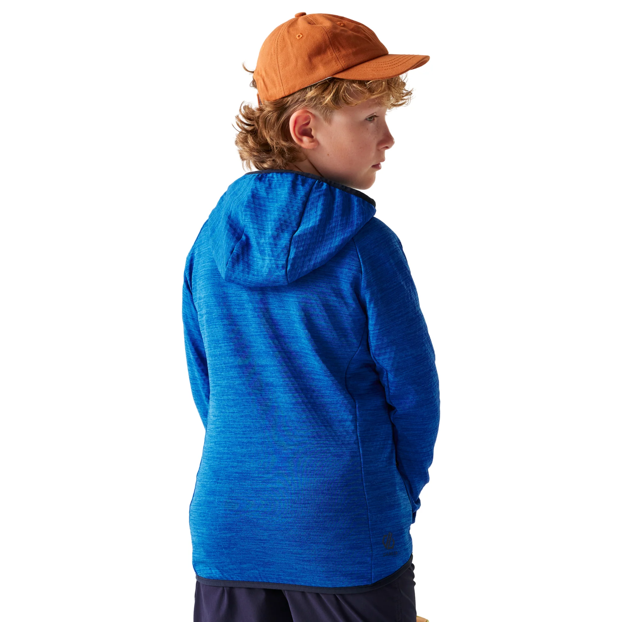 Dare 2B Kids Expedition Midlayer UPF50 Hooded Full Zip Fleece (Oxford Blue) - Image 2