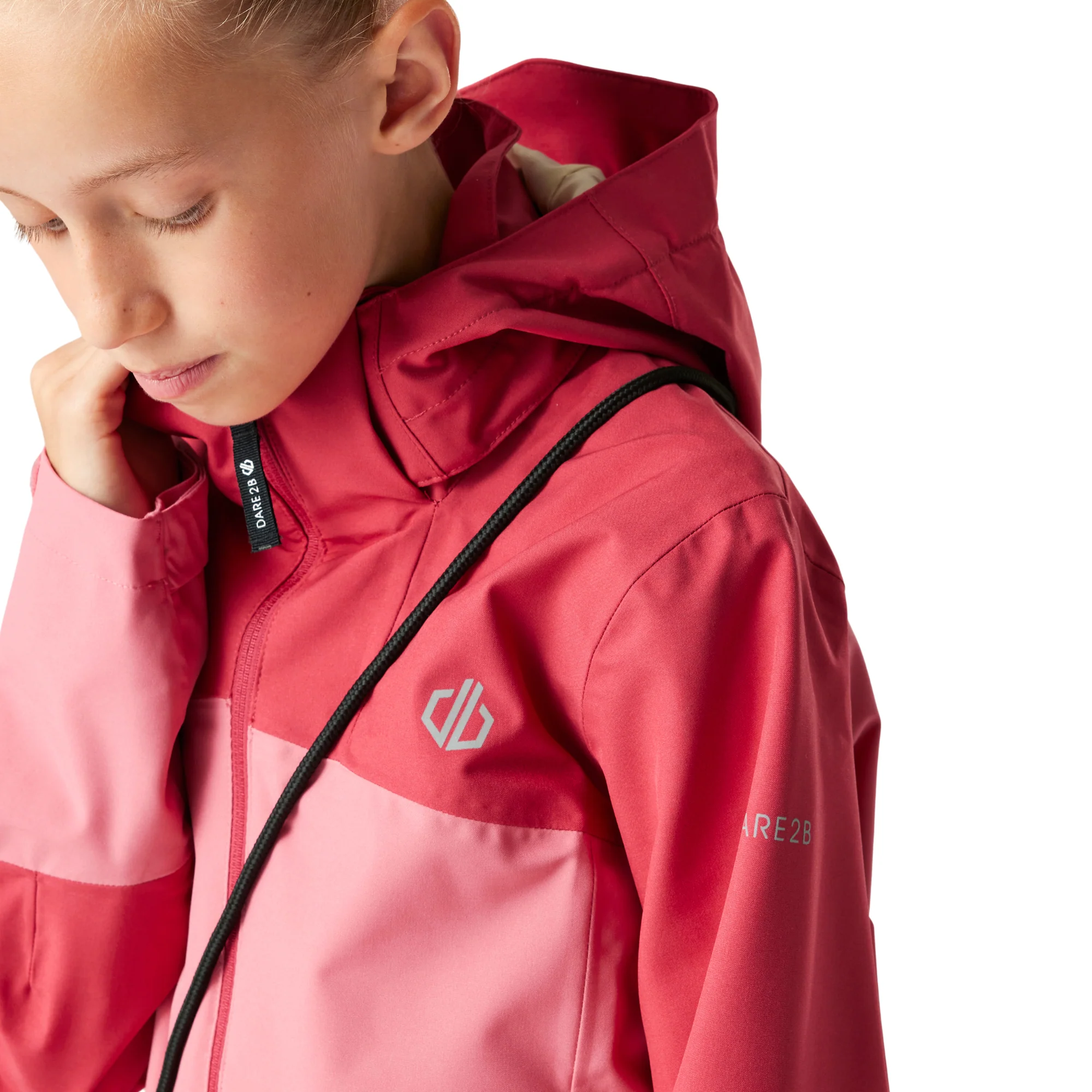 Dare 2B Kids Explore III Waterproof Jacket (Rapture Red/Deep Claret) - Image 4