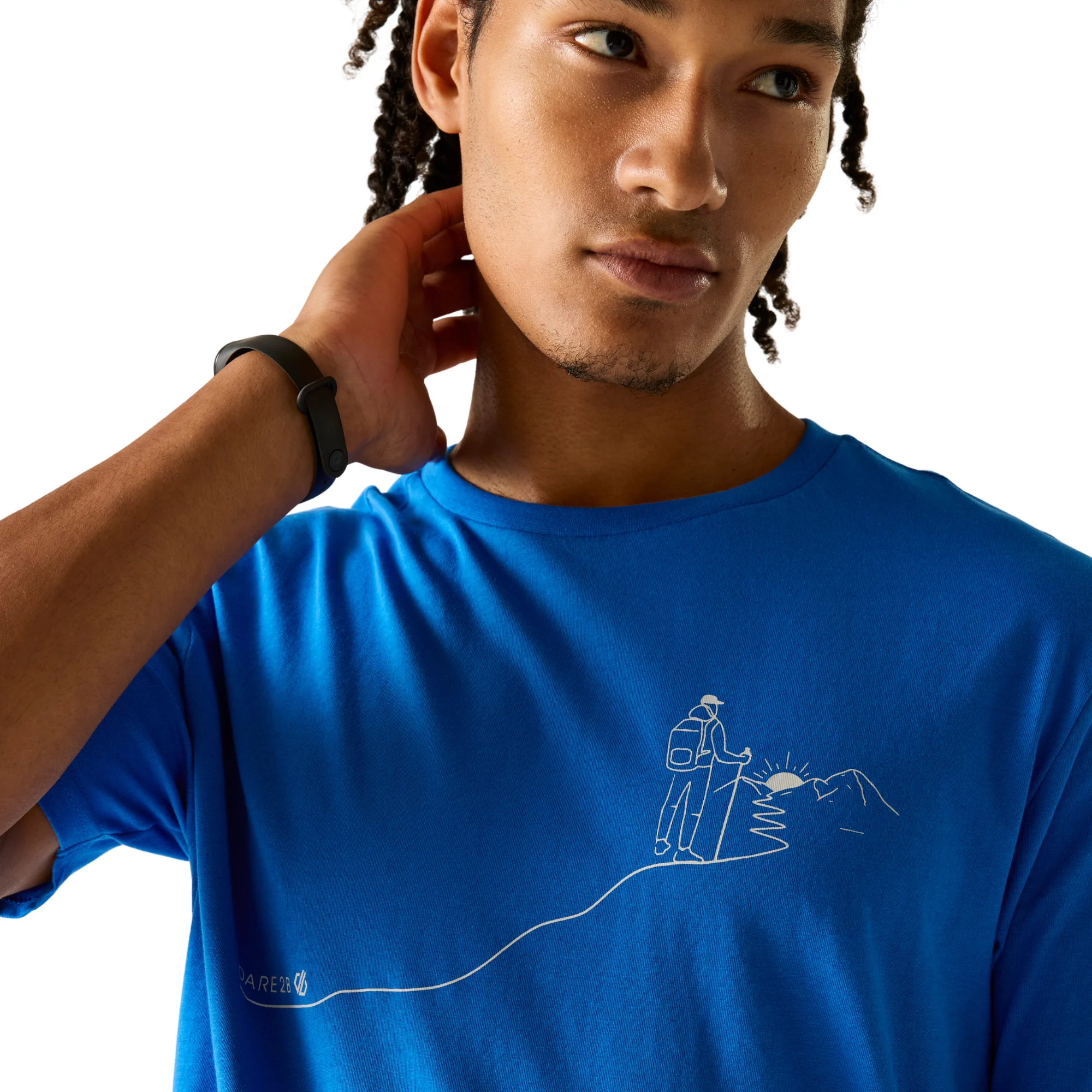 Dare 2B Men's Movement III UPF50 Short Sleeve Technical Tee (Oxford Blue) - Image 3