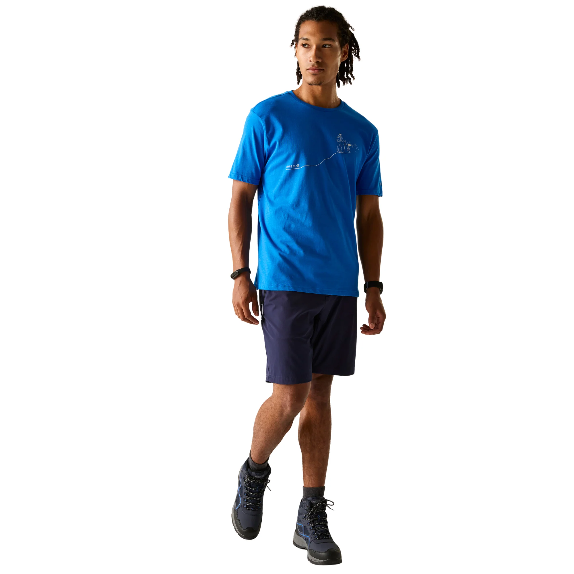 Dare 2B Men's Movement III UPF50 Short Sleeve Technical Tee (Oxford Blue) - Image 4