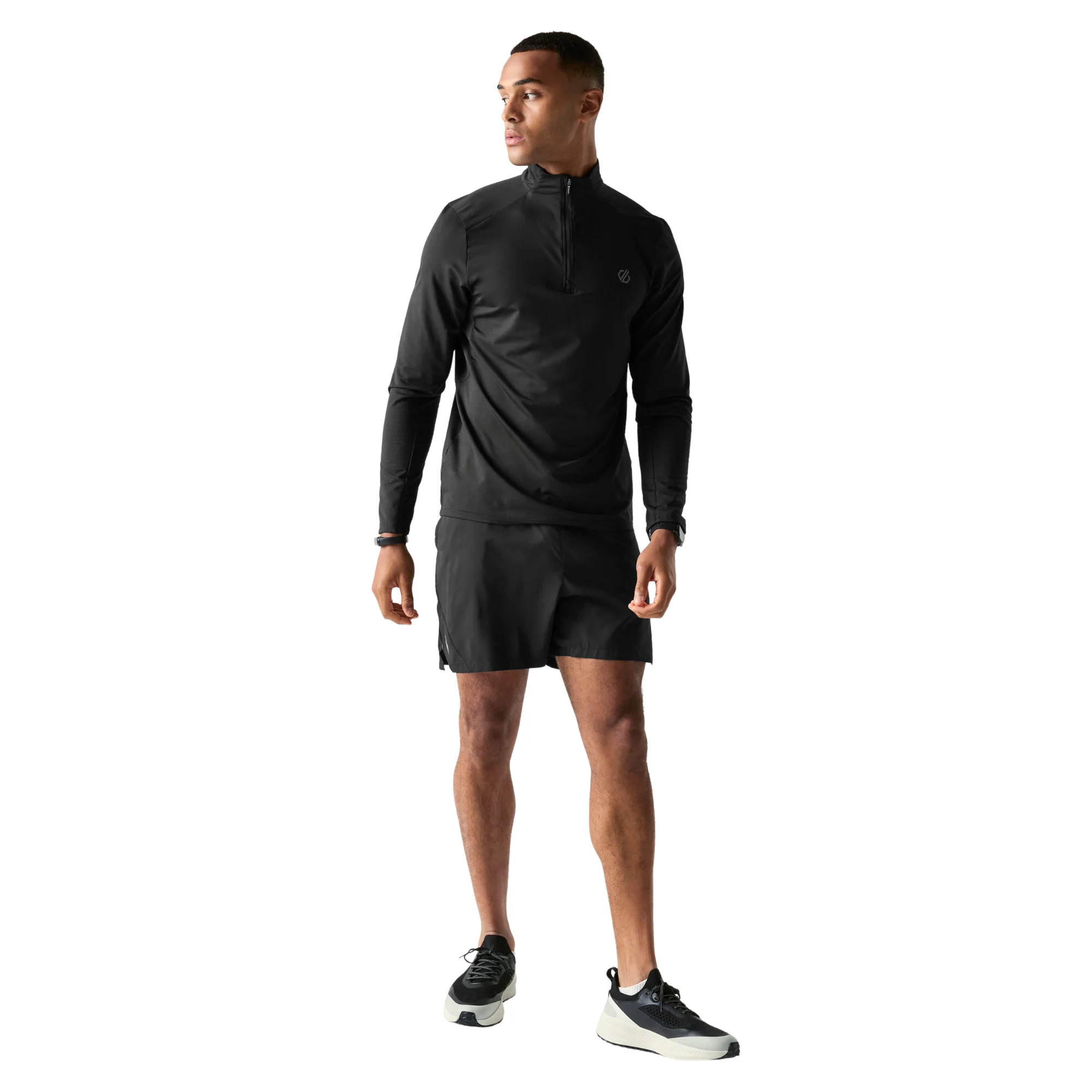 Dare 2B Men's Power Up IV Jersey UPF50 Quarter Zip Fleece Top (Black) - Image 5