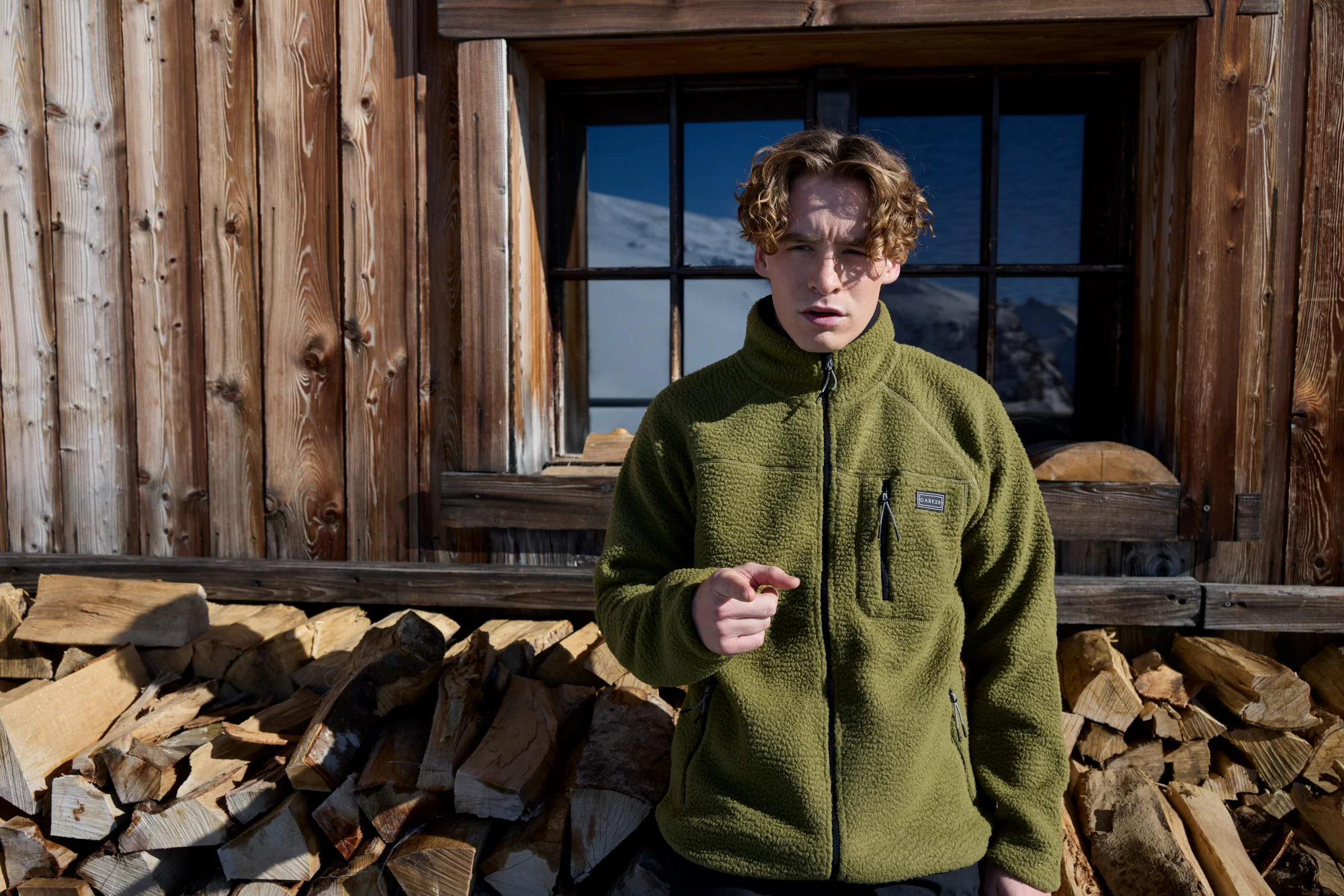 Dare 2B Men's Twin Tip Half Zip Fleece Top (Olive Green) - Image 12