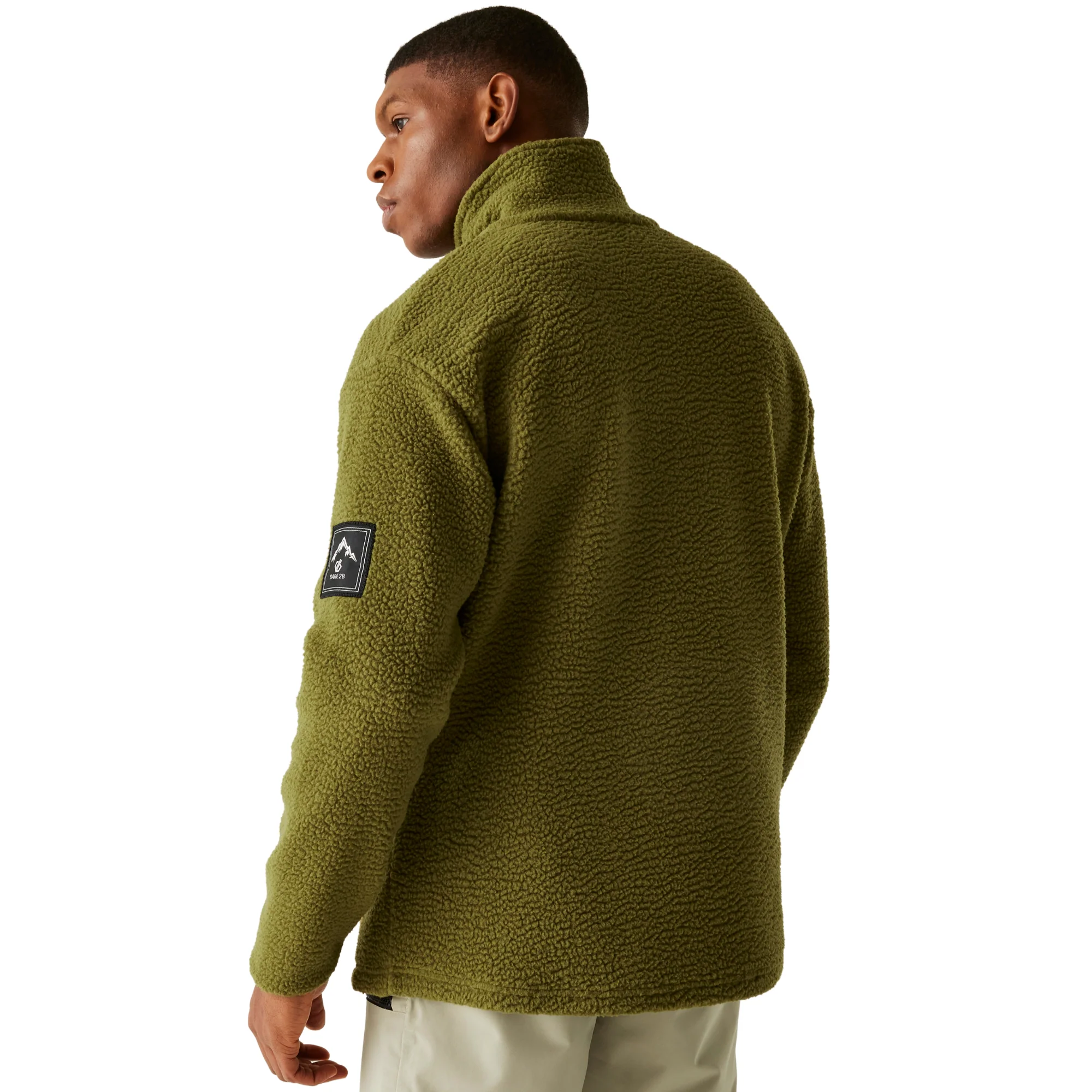 Dare 2B Men's Twin Tip Half Zip Fleece Top (Olive Green) - Image 2