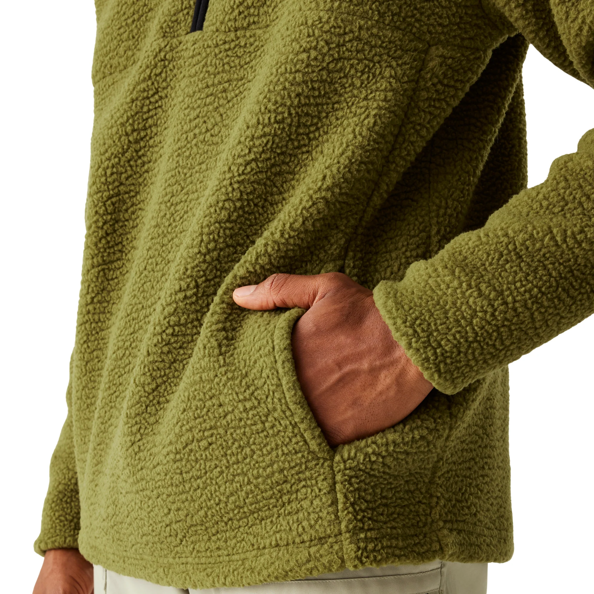 Dare 2B Men's Twin Tip Half Zip Fleece Top (Olive Green) - Image 3
