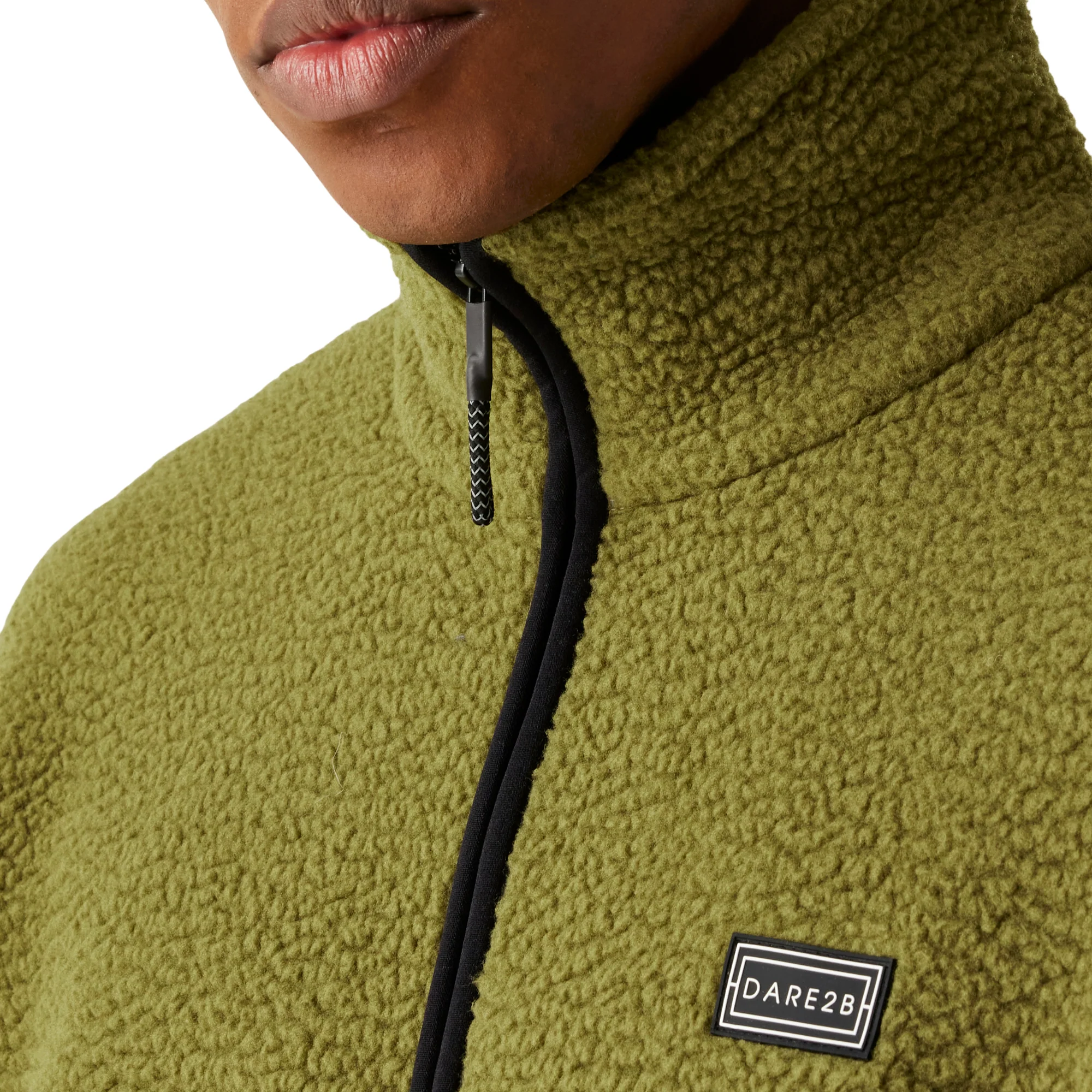 Dare 2B Men's Twin Tip Half Zip Fleece Top (Olive Green) - Image 4