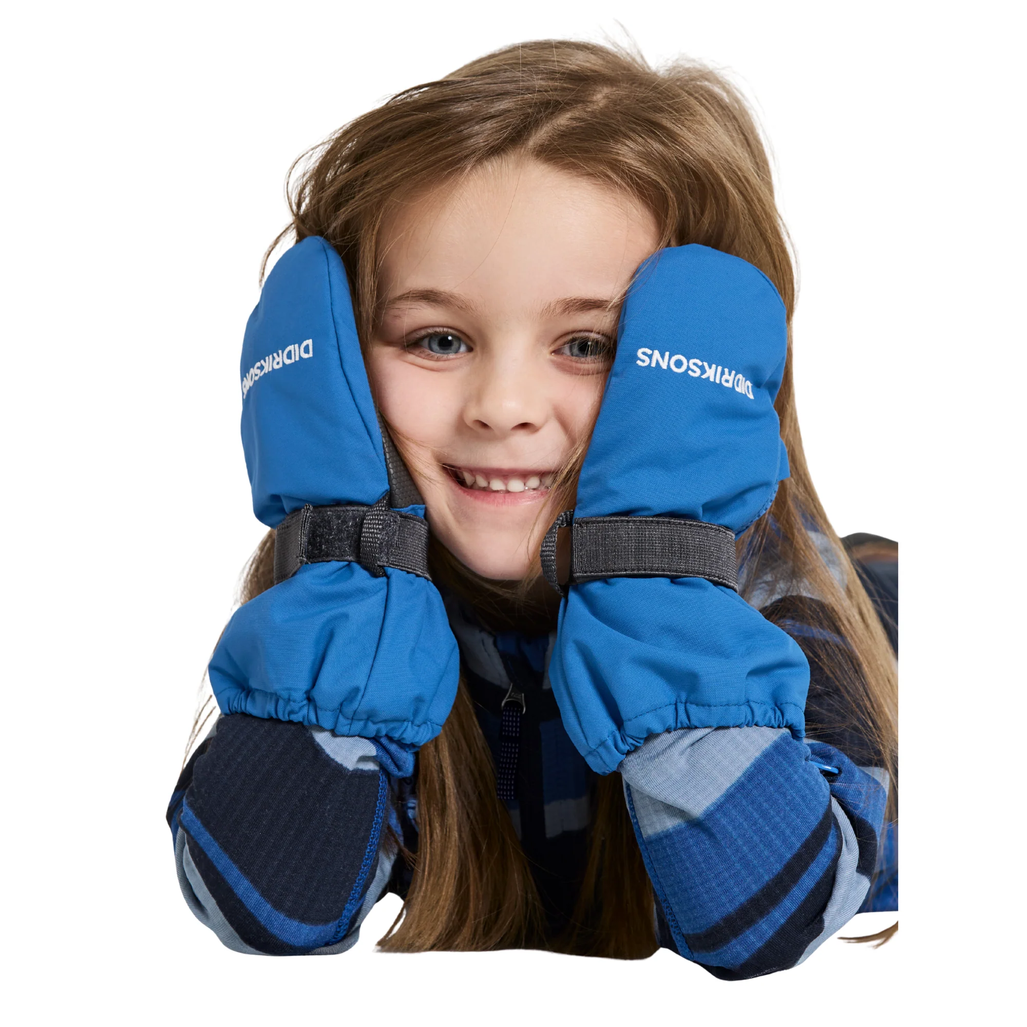 Didriksons Kids Biggles 8 Waterproof Insulated Zipped Mitten (Sapphire Blue)(Ages 0-6) - Image 2