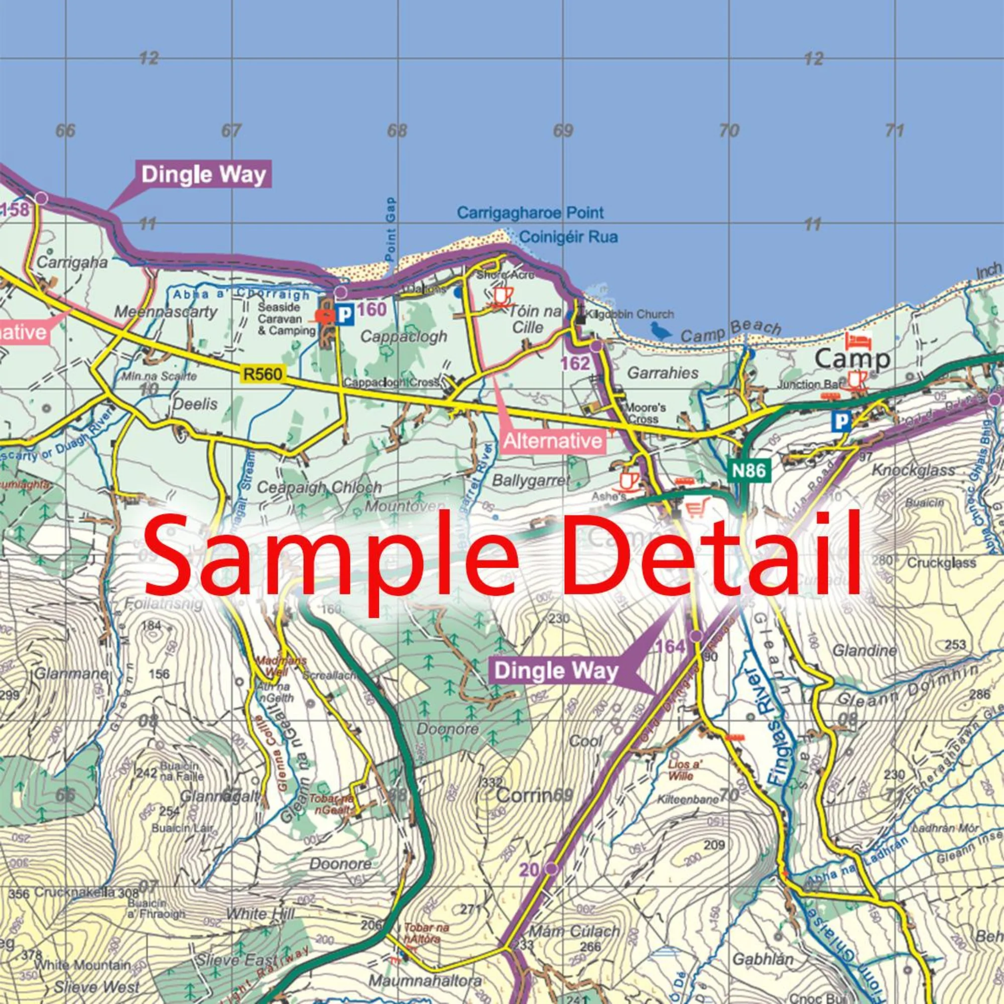 EastWest Mapping Dingle Way Waterproof Map (1:40,000) - Image 2