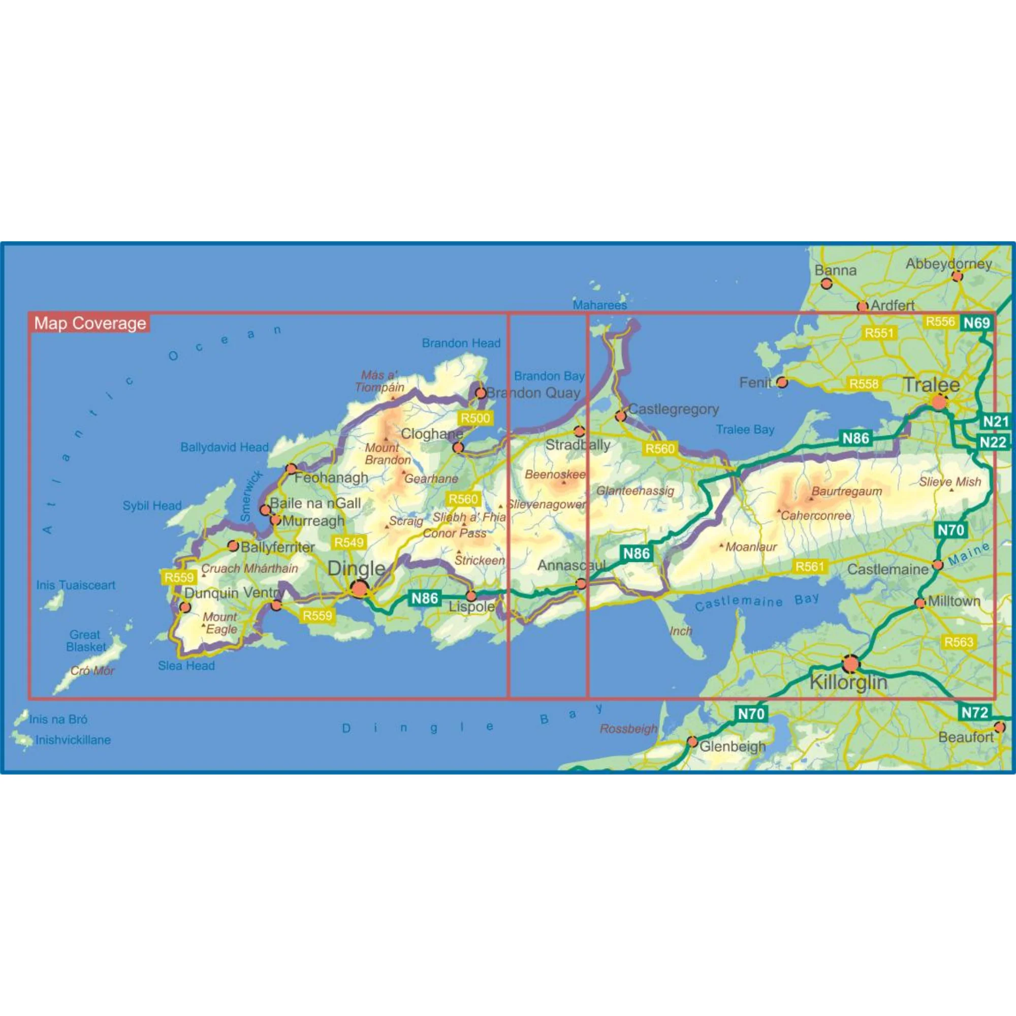 EastWest Mapping Dingle Way Waterproof Map (1:40,000) - Image 3